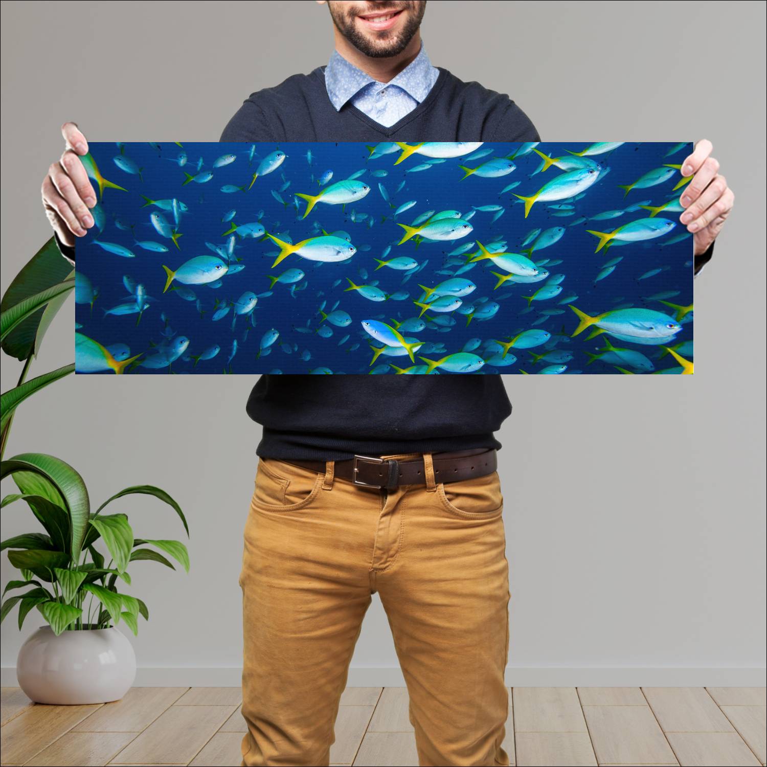 Cuadro grande 30x80cm Cardumen Diseño AN