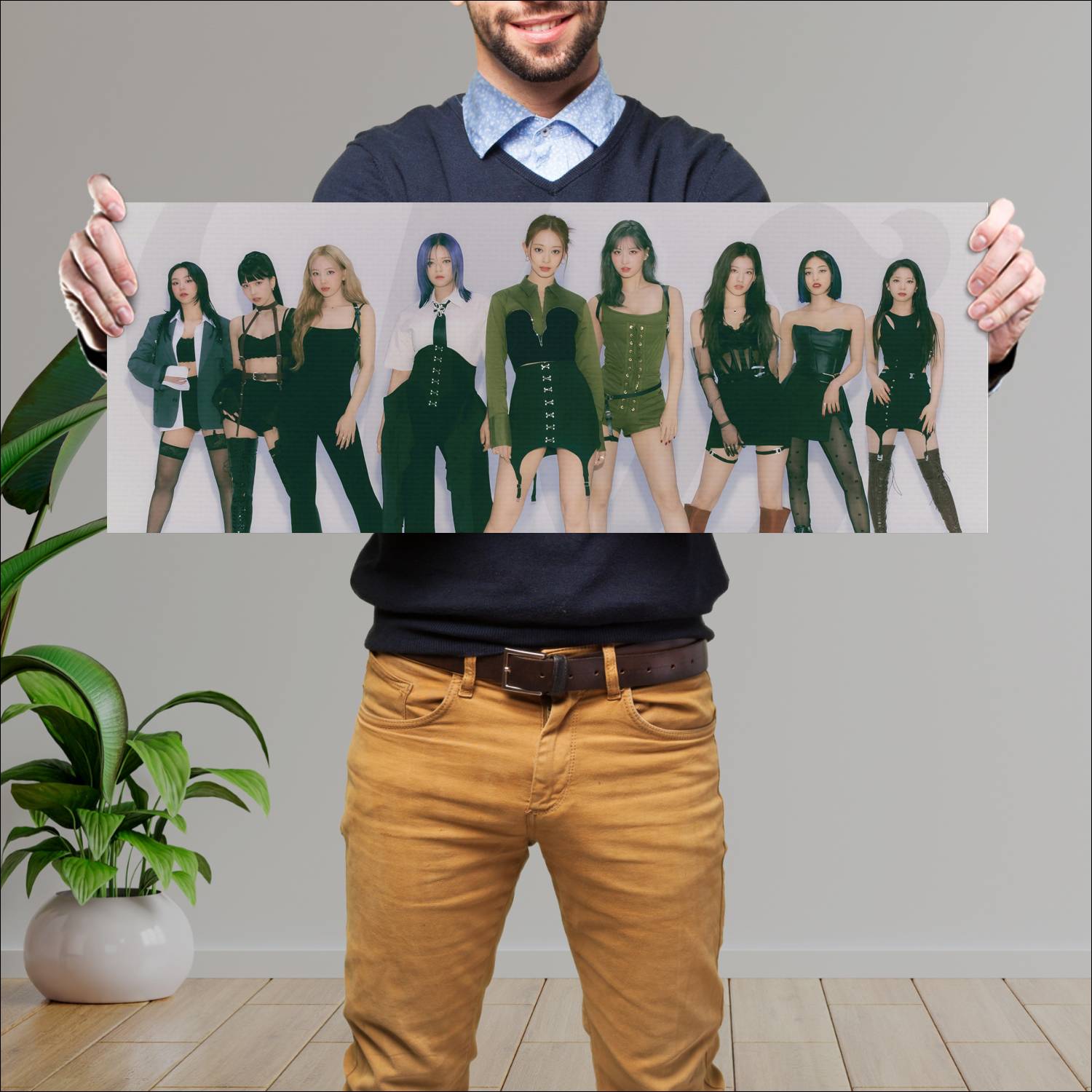 Cuadro grande 30x80cm Twice Night Diseño AN