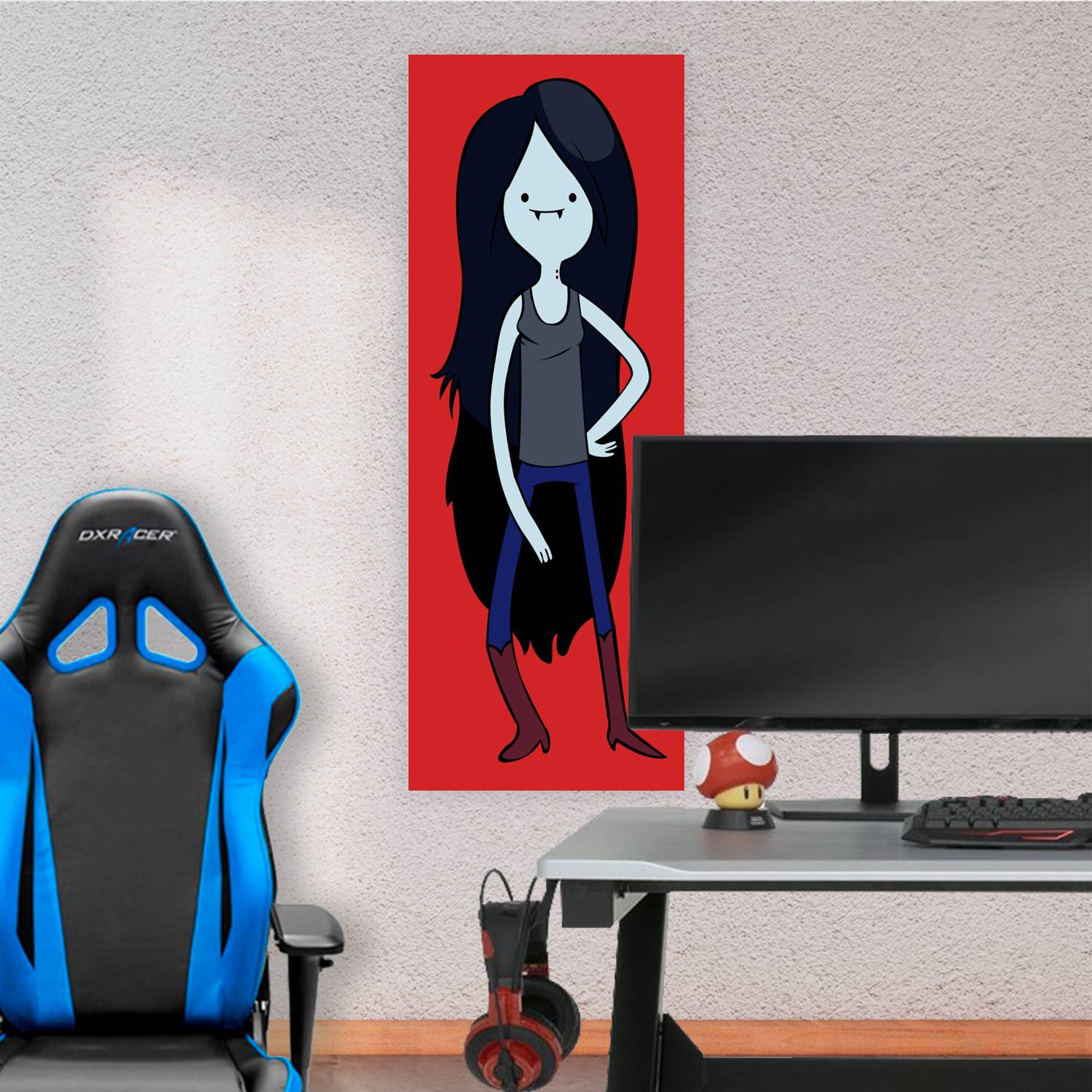 Cuadro grande 30x80cm Marceline fondo Rojo Hora de Aventura