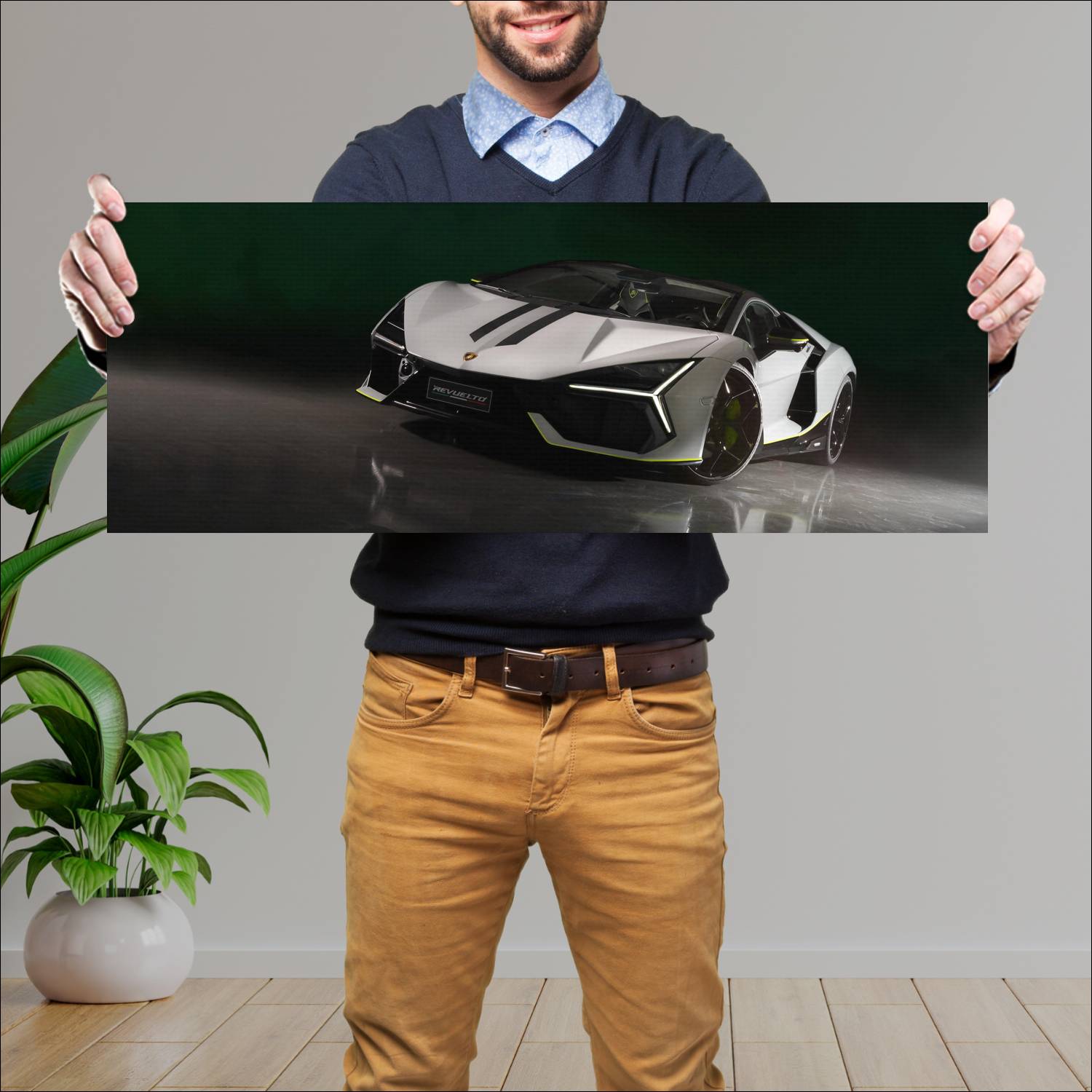 Cuadro grande 30x80cm 2024 Lamborghini Revuel Lamborghini