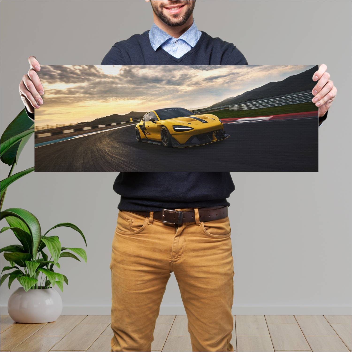 Cuadro grande 30x80cm 2024 Xiaomi SU7 Ultra P Xiaomi