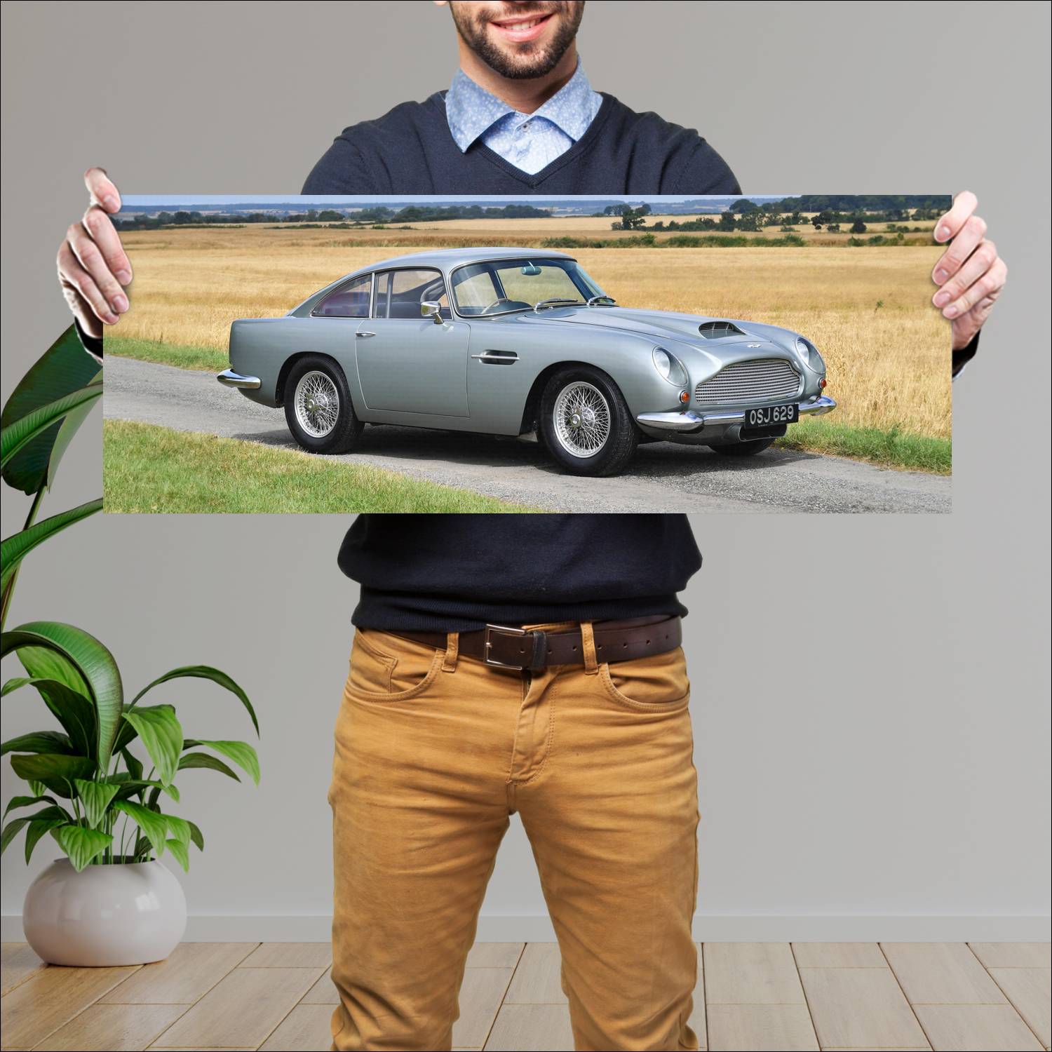 Cuadro grande 30x80cm 1959 aston martin db4 gt uk 41 Aston Martin