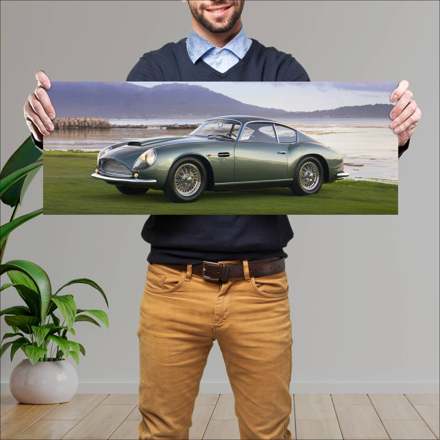 Cuadro grande 30x80cm 1960 aston martin db4 gt zag 47 Aston Martin