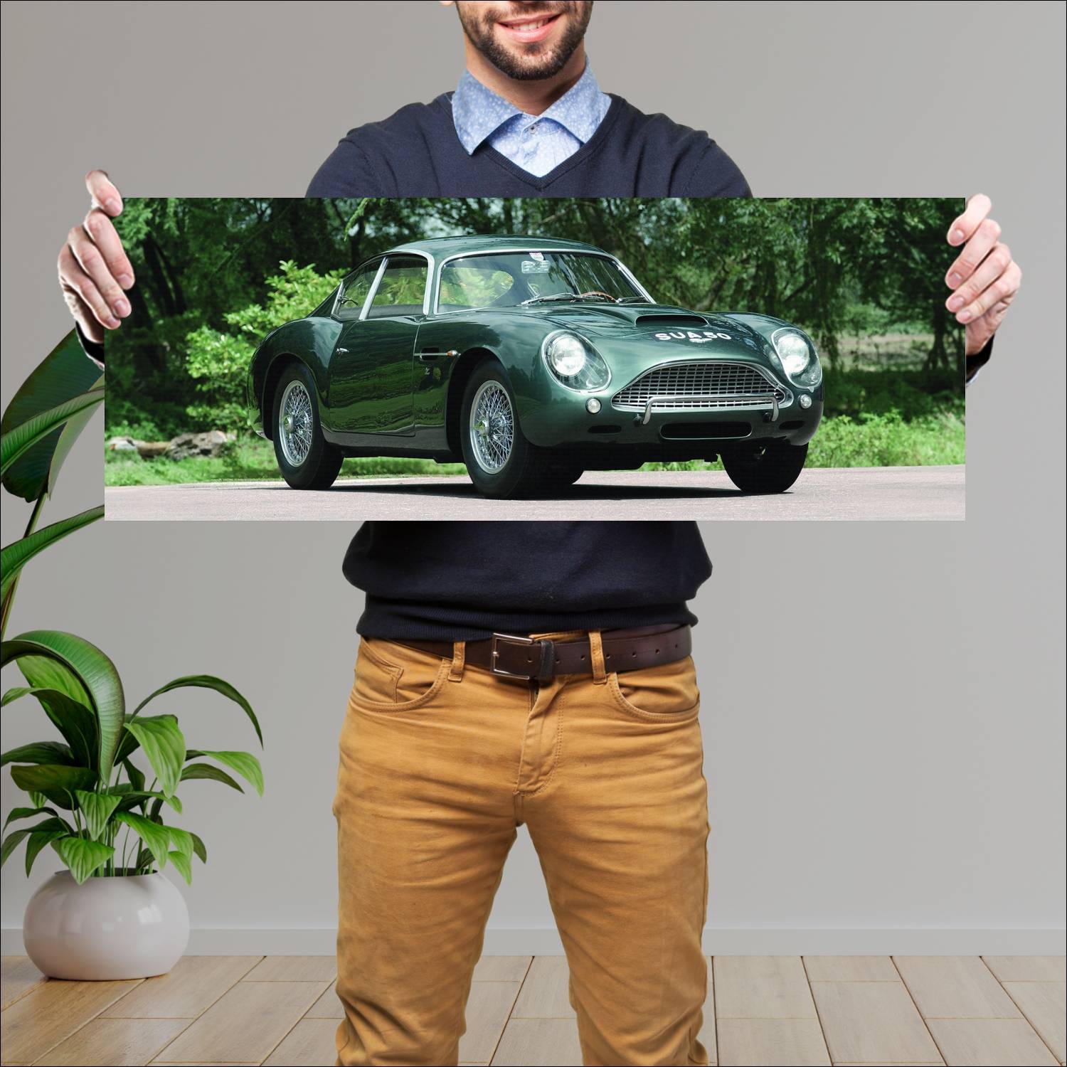 Cuadro grande 30x80cm 1960 aston martin db4 gt zag 48 Aston Martin