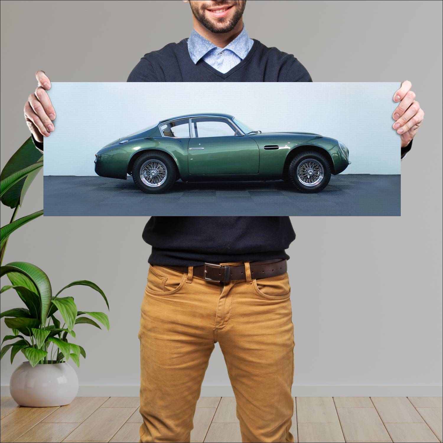 Cuadro grande 30x80cm 1960 aston martin db4 gt zag 50 Aston Martin