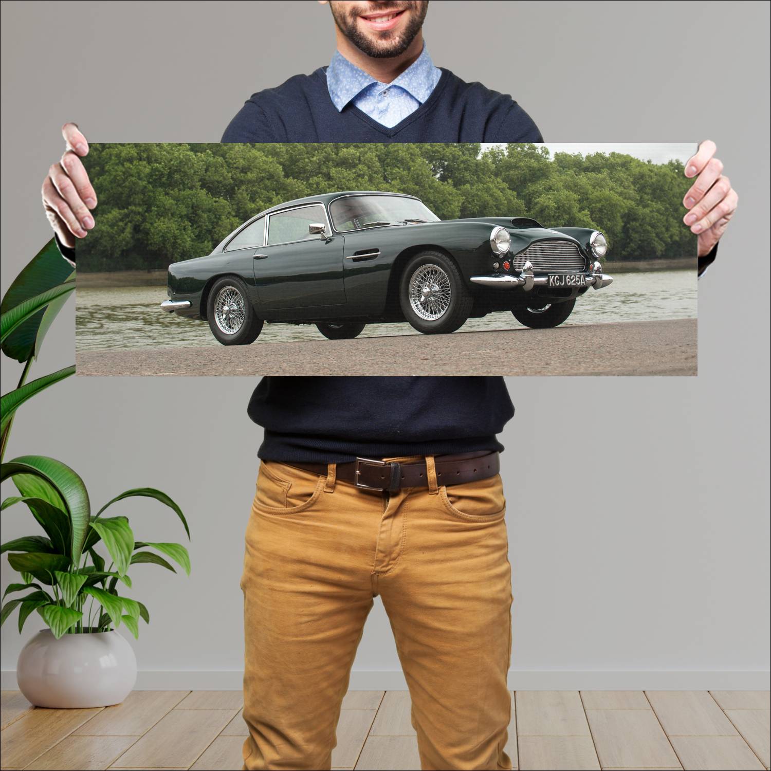 Cuadro grande 30x80cm 1960 aston martin db4 series 54 Aston Martin