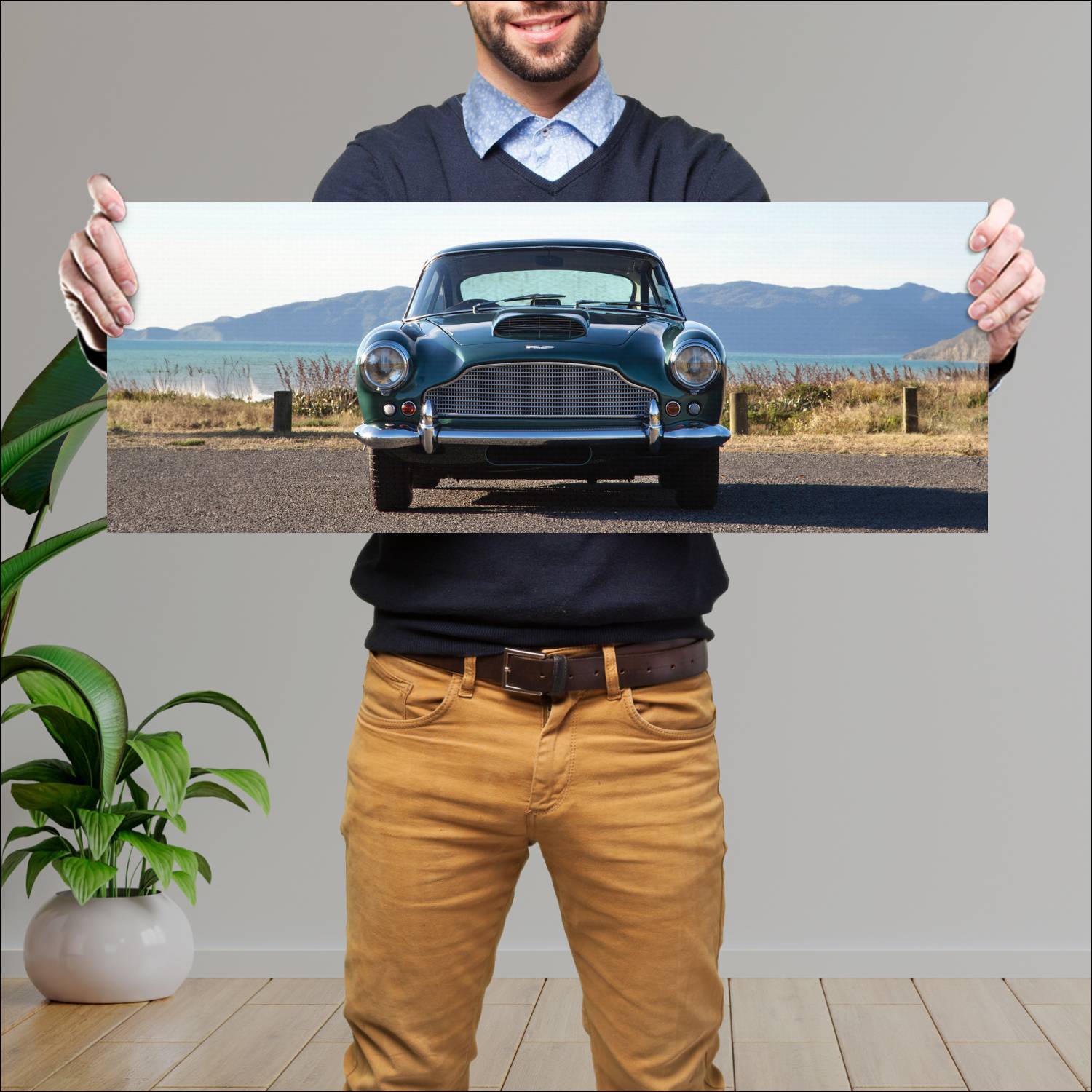 Cuadro grande 30x80cm 1960 aston martin db4 series 58 Aston Martin