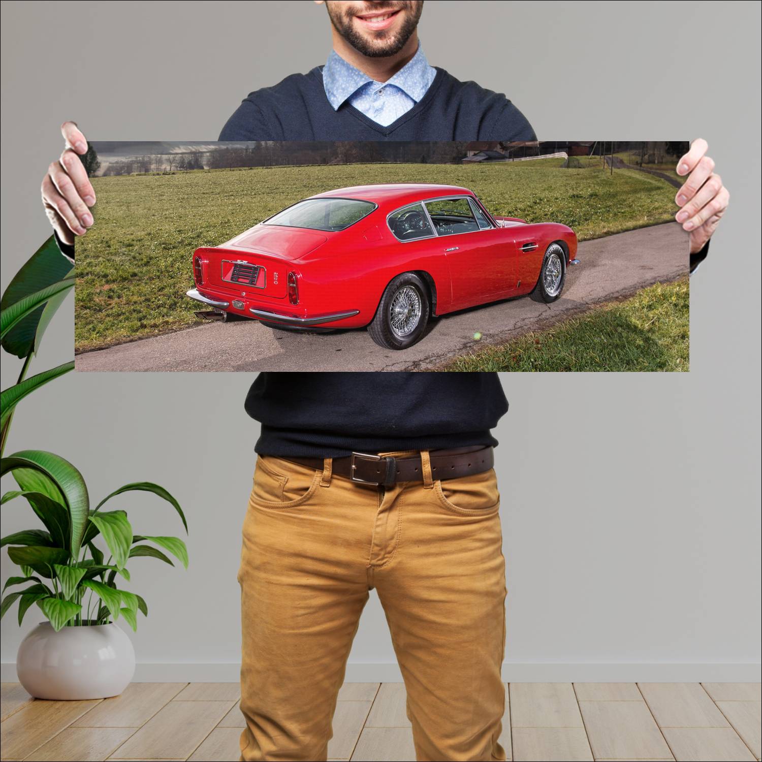 Cuadro grande 30x80cm 1965 aston martin db6 auto 100 Aston Martin