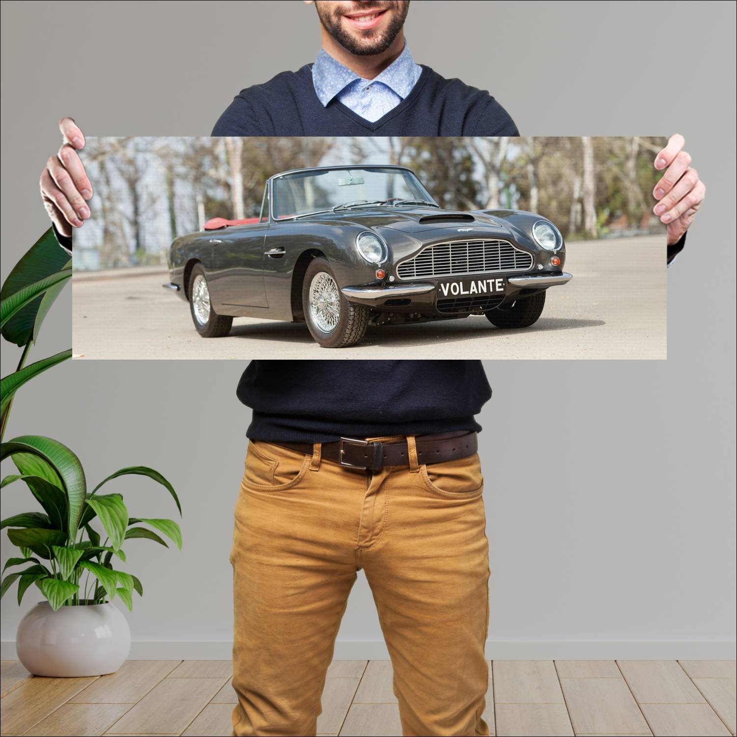 Cuadro grande 30x80cm 1965 aston martin db6 volant 111 Aston Martin
