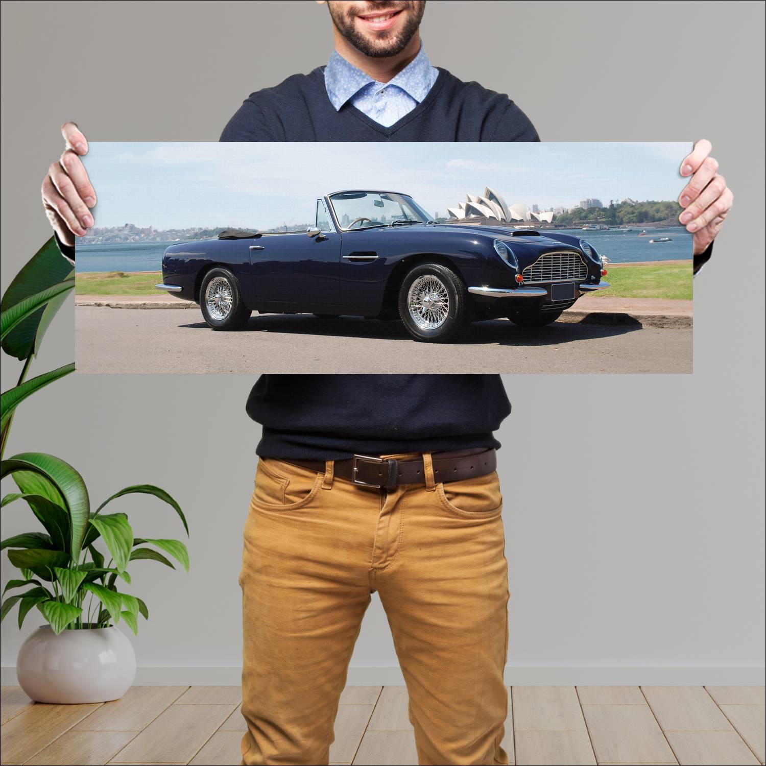 Cuadro grande 30x80cm 1965 aston martin db6 volant 113 Aston Martin