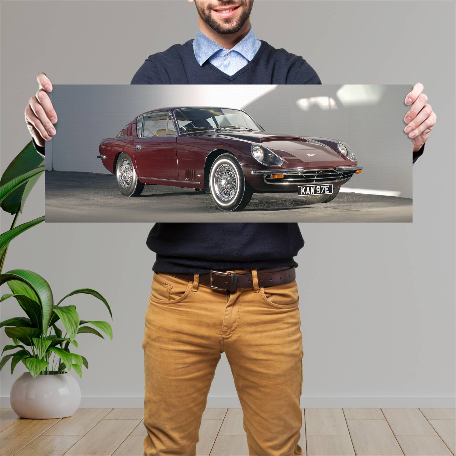 Cuadro grande 30x80cm 1966 aston martin dbsc by to 116 Aston Martin