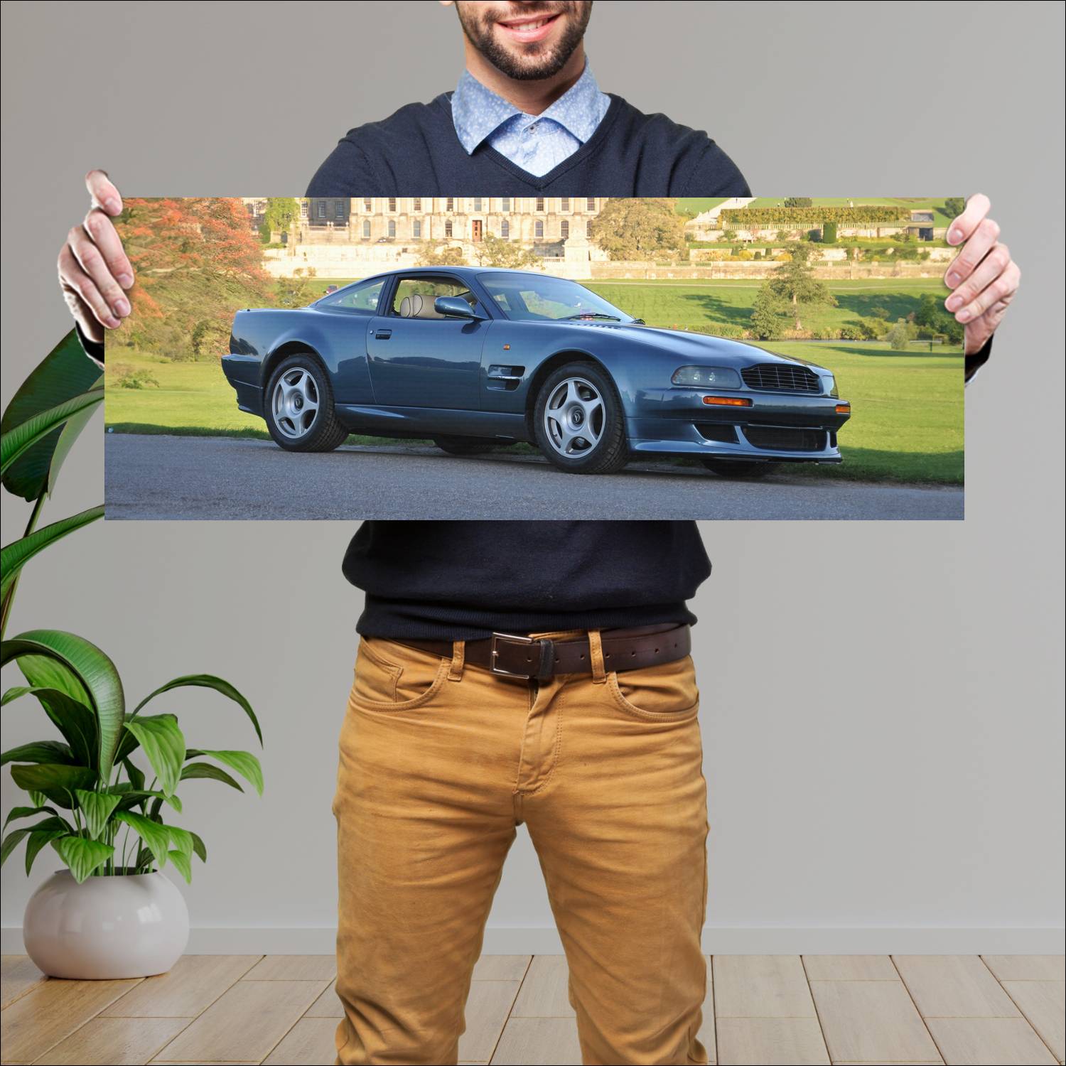 Cuadro grande 30x80cm 1998 aston martin v8 vantage 200 Aston Martin