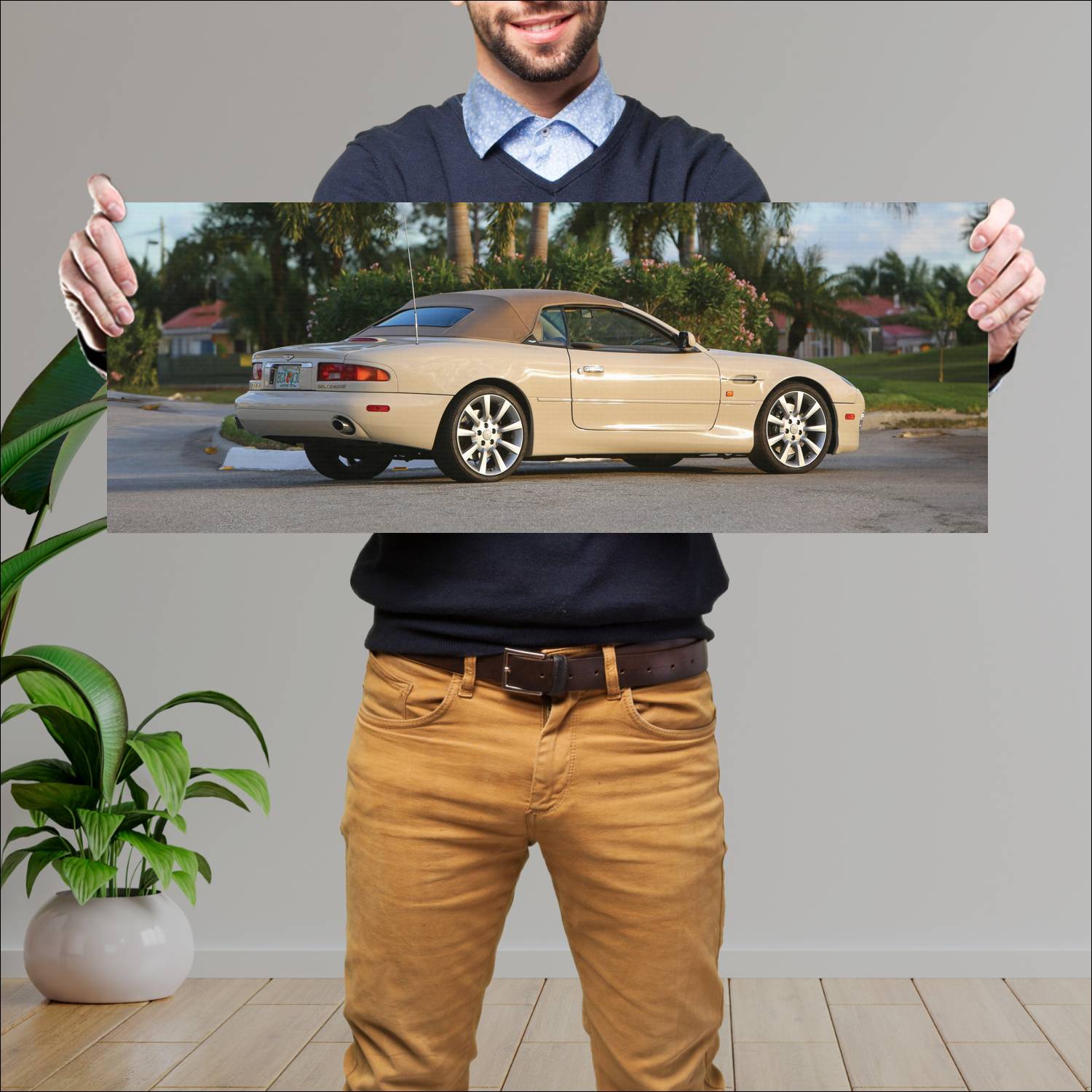 Cuadro grande 30x80cm 1999 aston martin db7 vantag 209 Aston Martin