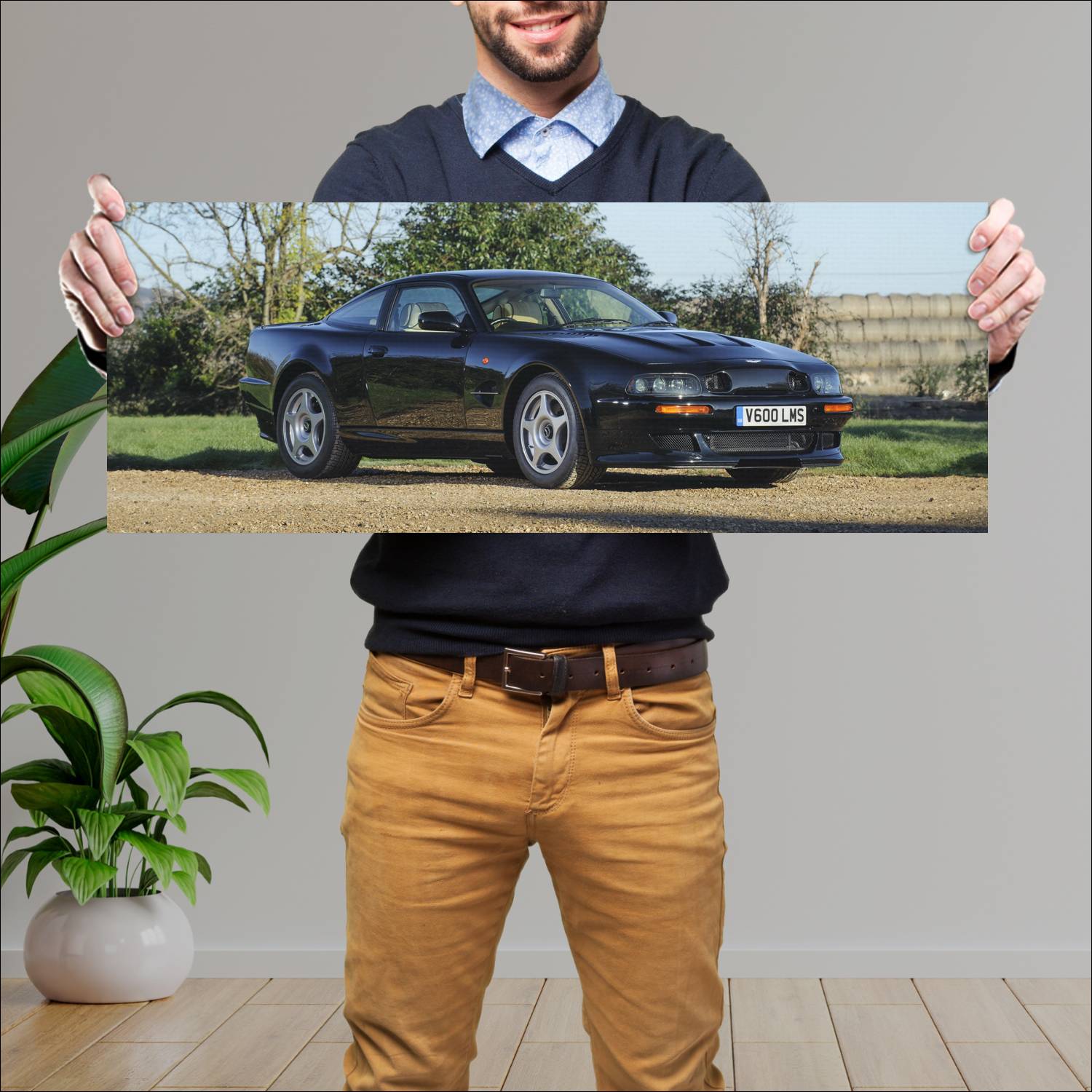 Cuadro grande 30x80cm 1999 aston martin v8 vantage 210 Aston Martin