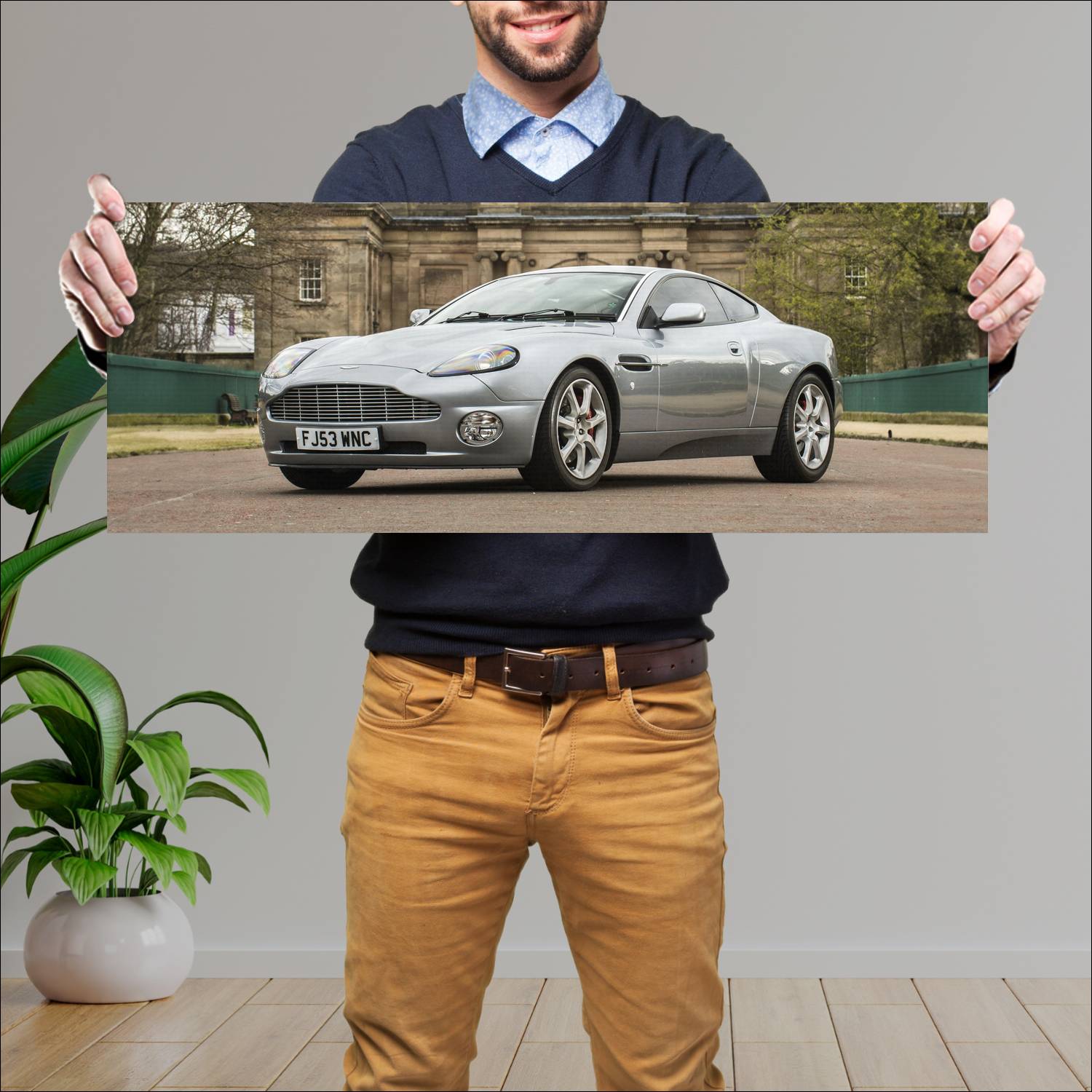 Cuadro grande 30x80cm 2001 aston martin v12 vanqui 216 Aston Martin
