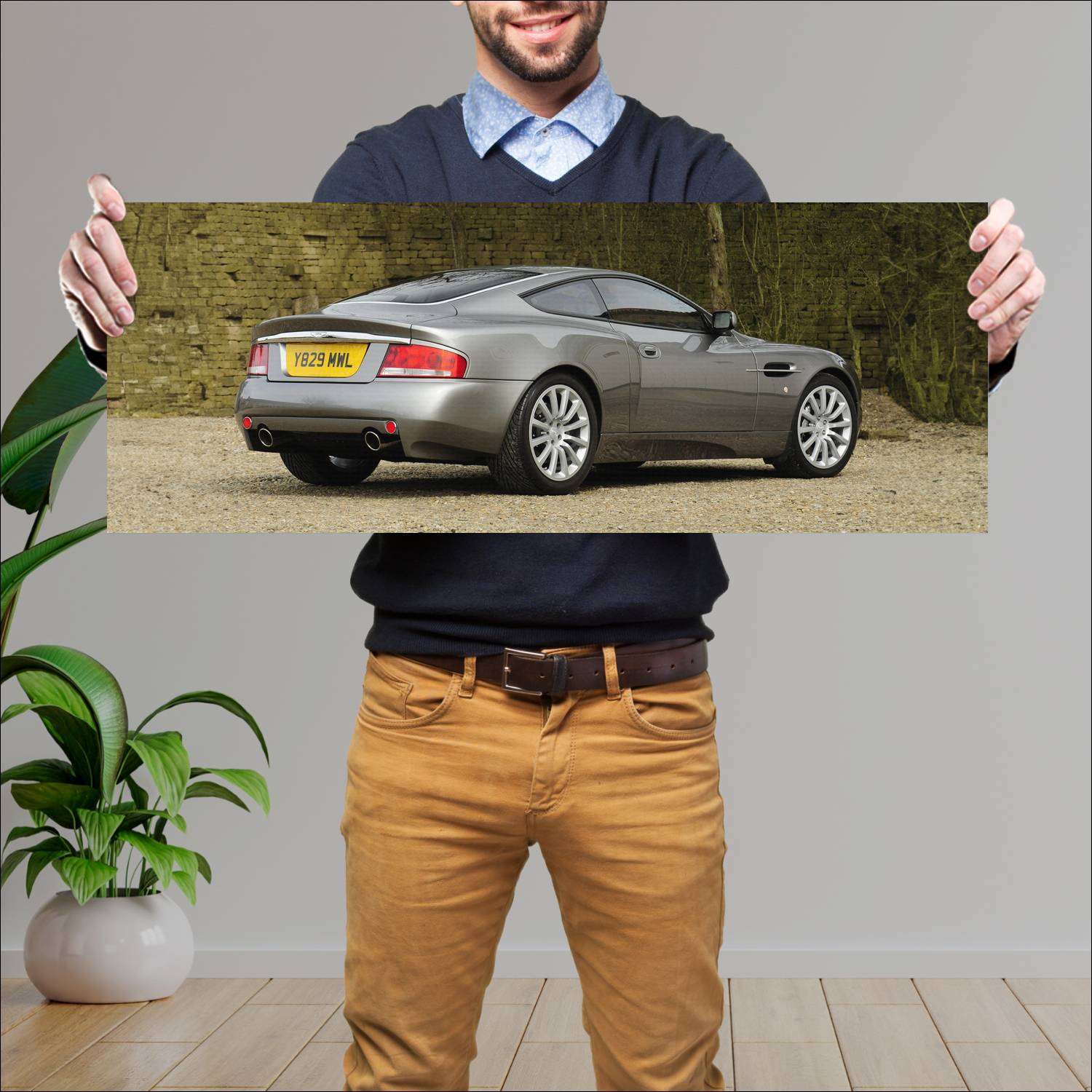 Cuadro grande 30x80cm 2001 aston martin v12 vanqui 218 Aston Martin