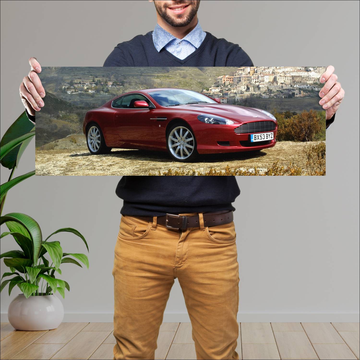 Cuadro grande 30x80cm 2004 aston martin db9 auto 237 Aston Martin