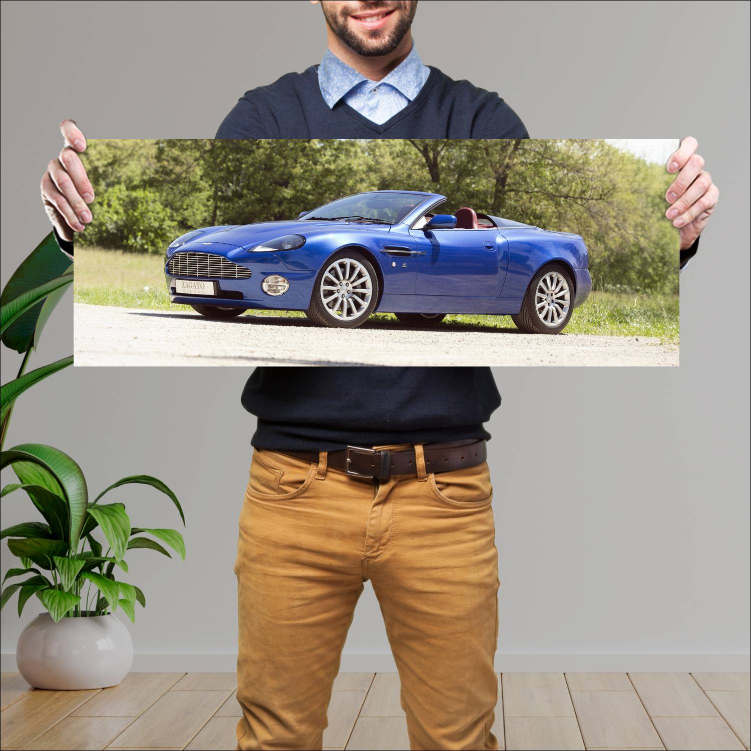 Cuadro grande 30x80cm 2004 aston martin v12 vanqui 244 Aston Martin