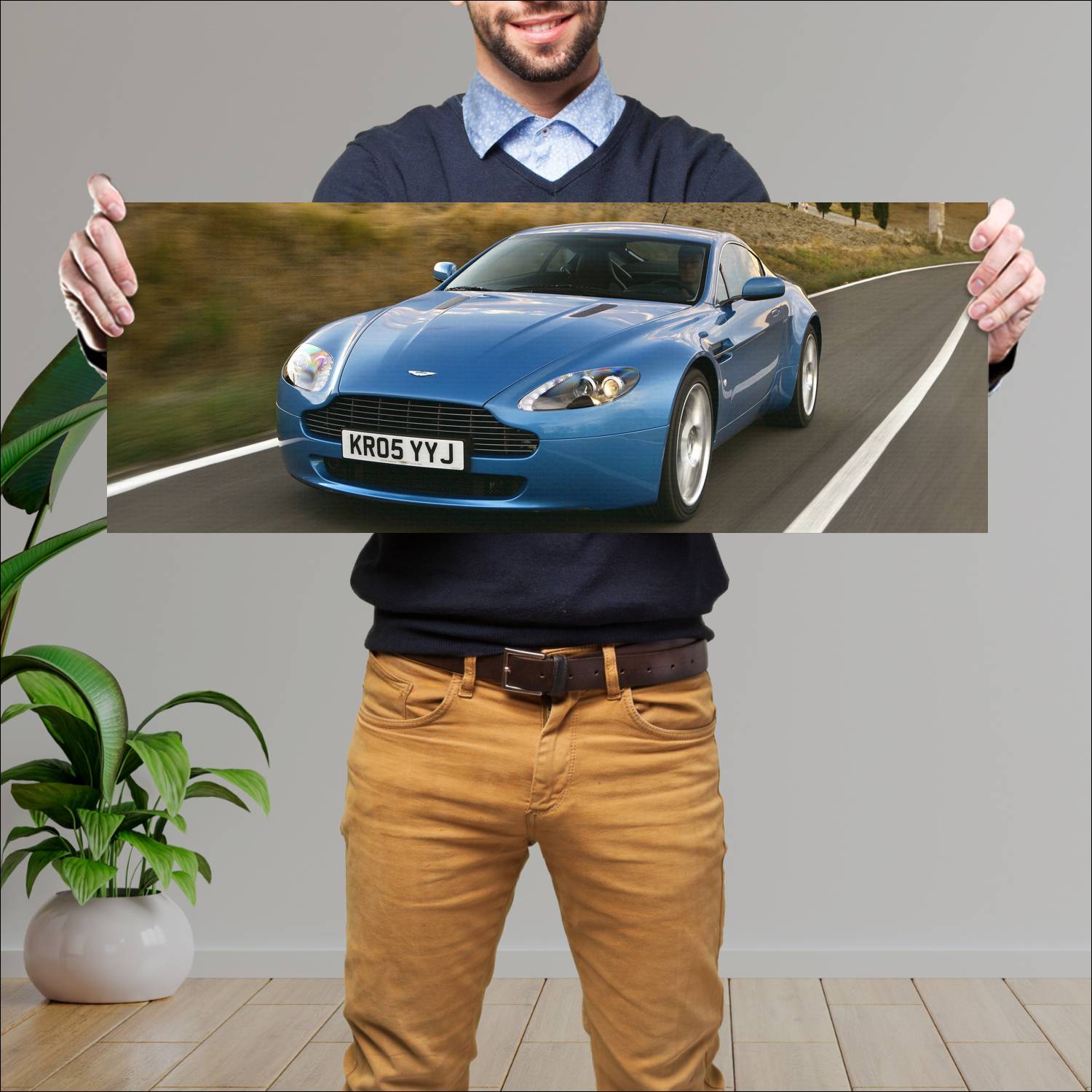 Cuadro grande 30x80cm 2005 aston martin v8 vantage 256 Aston Martin