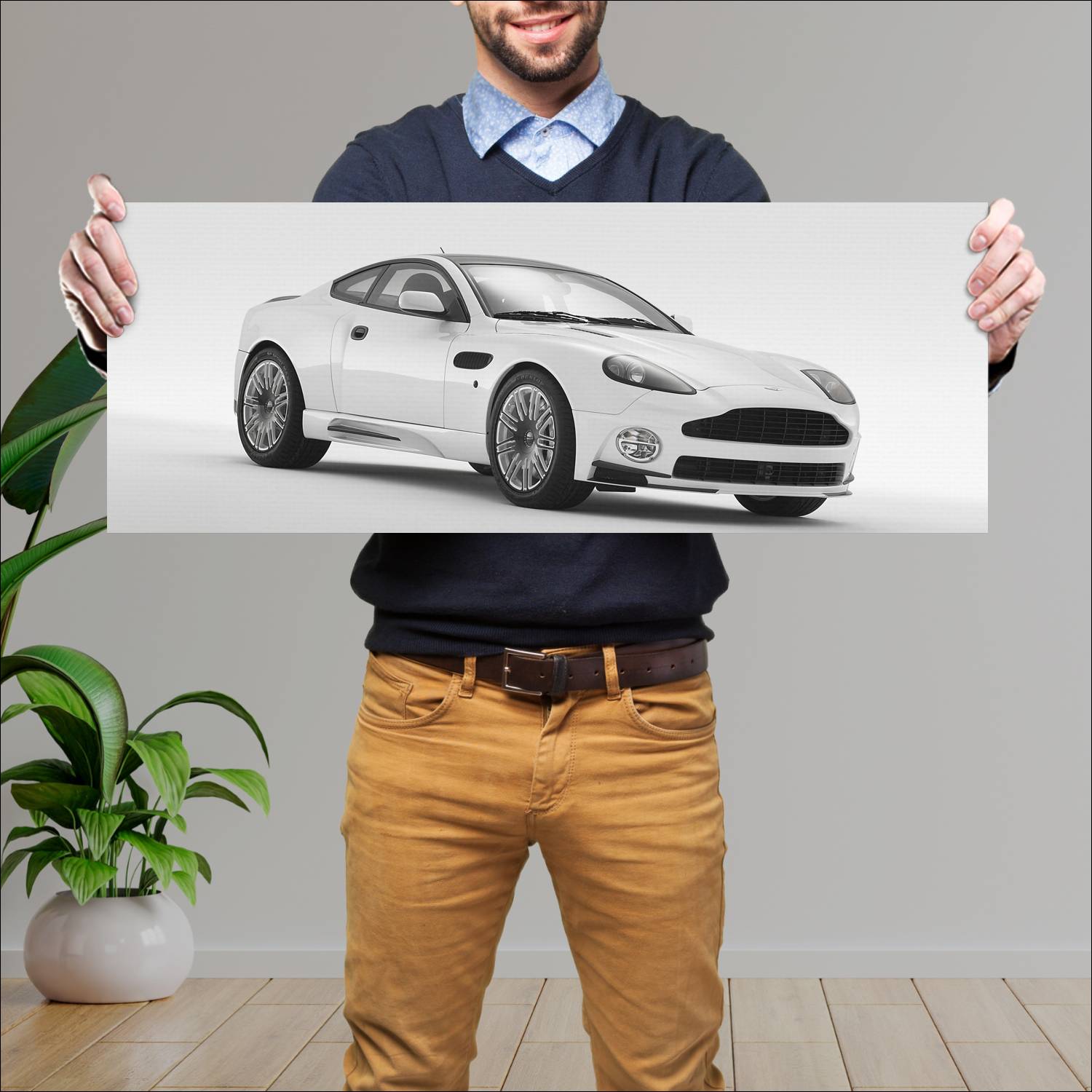 Cuadro grande 30x80cm 2005 aston martin vanquish s 259 Aston Martin