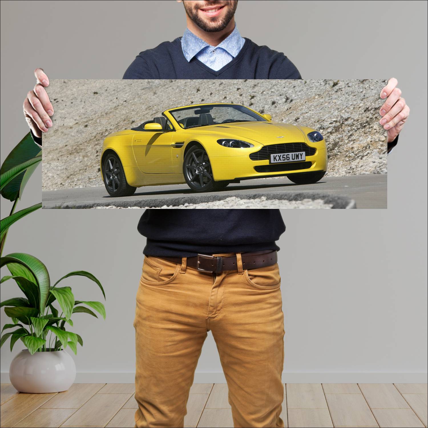 Cuadro grande 30x80cm 2006 aston martin v8 vantage 264 Aston Martin