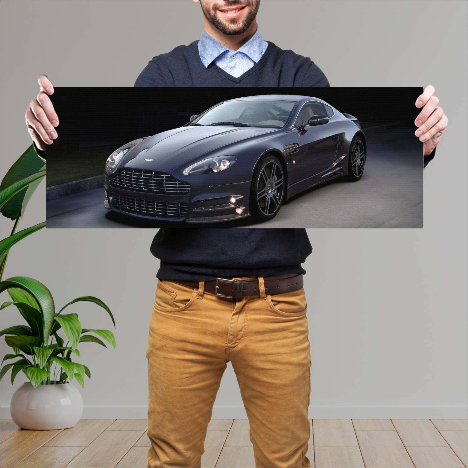 Cuadro grande 30x80cm 2007 aston martin v8 vantage 273 Aston Martin