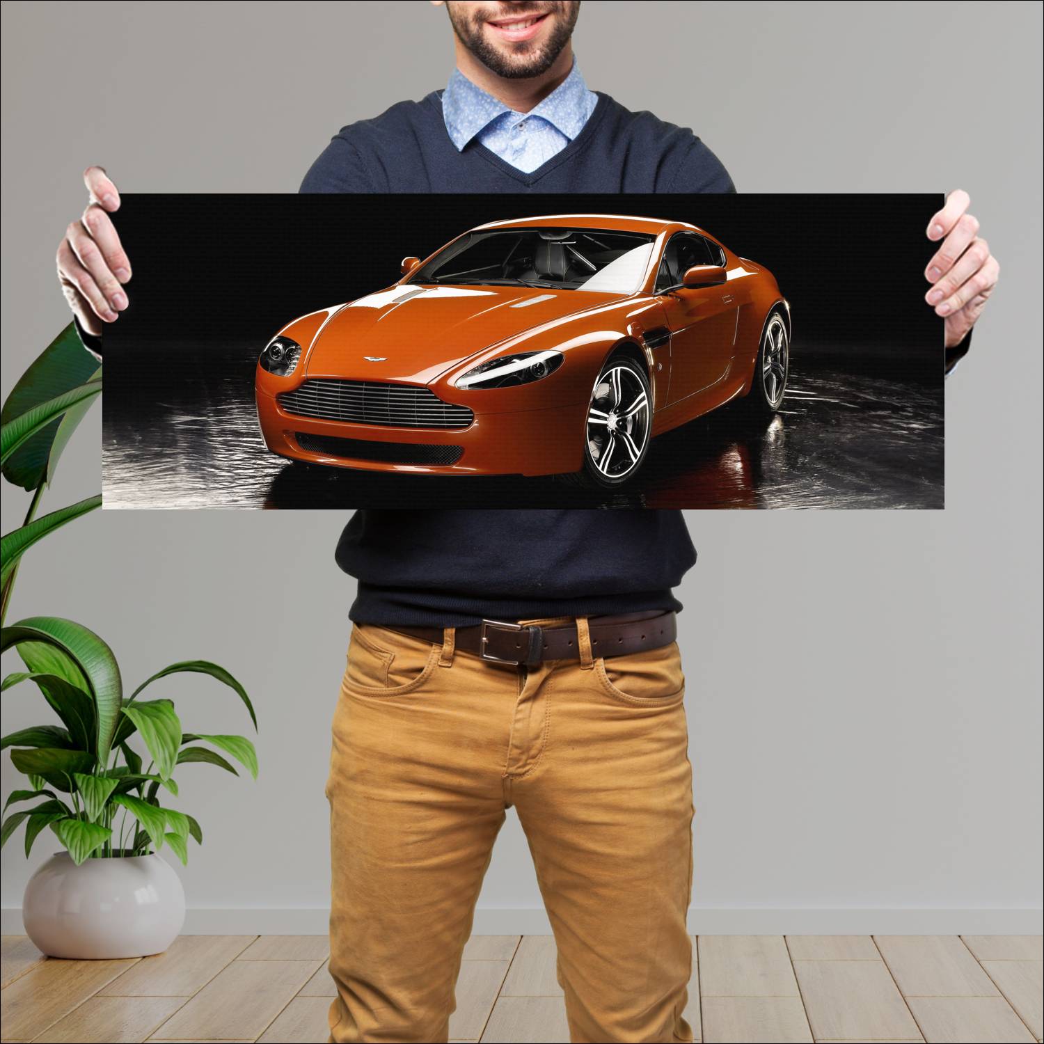 Cuadro grande 30x80cm 2008 aston martin v8 vantage 288 Aston Martin