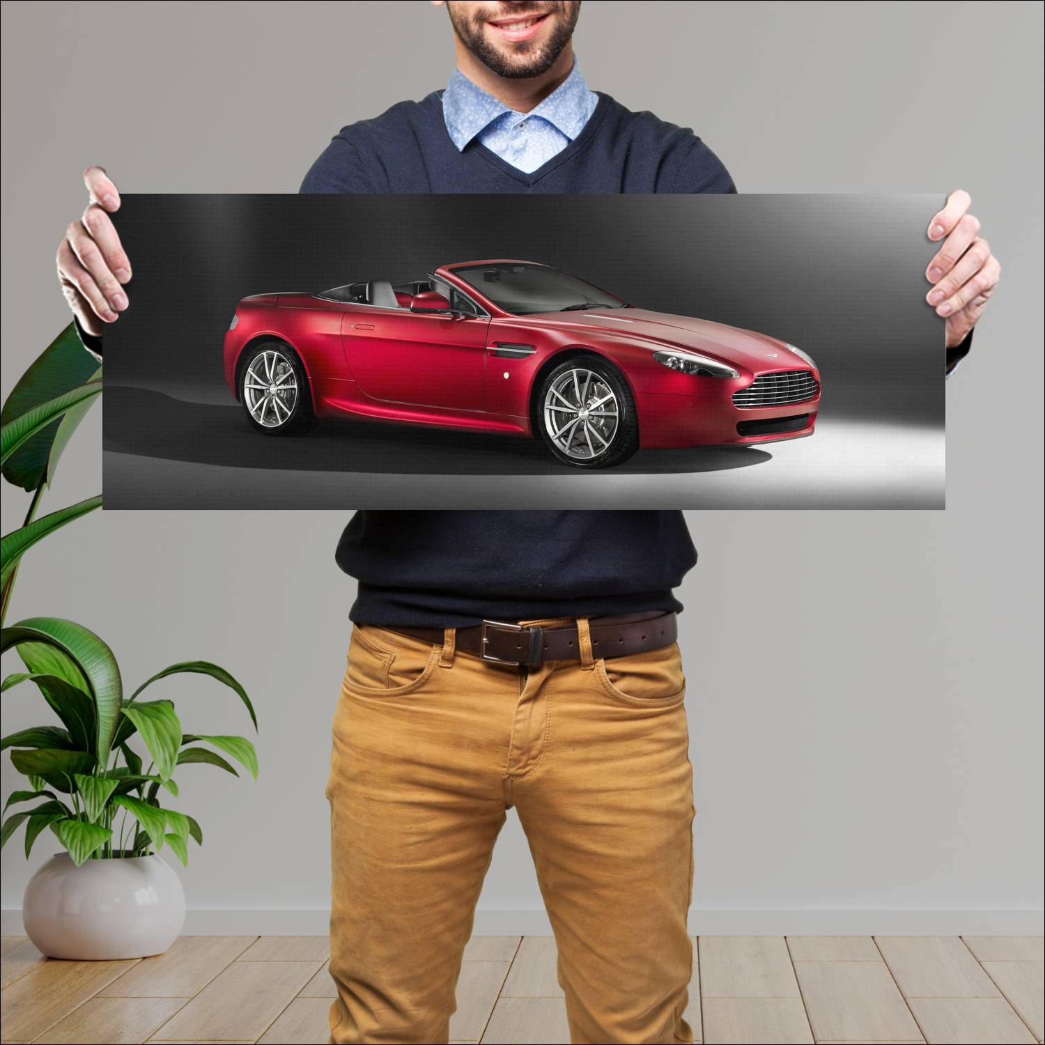 Cuadro grande 30x80cm 2008 aston martin v8 vantage 292 Aston Martin