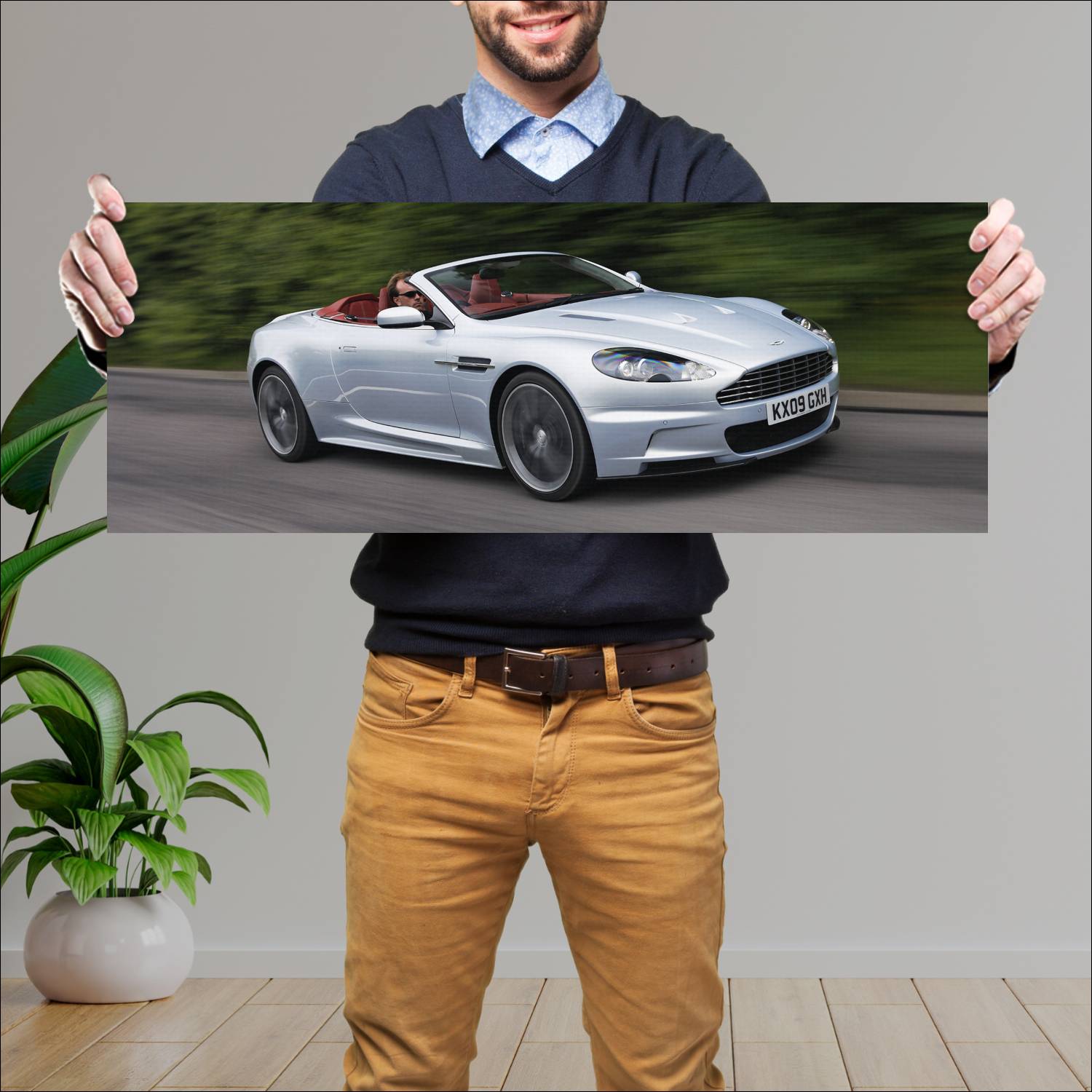 Cuadro grande 30x80cm 2009 aston martin dbs volant 303 Aston Martin