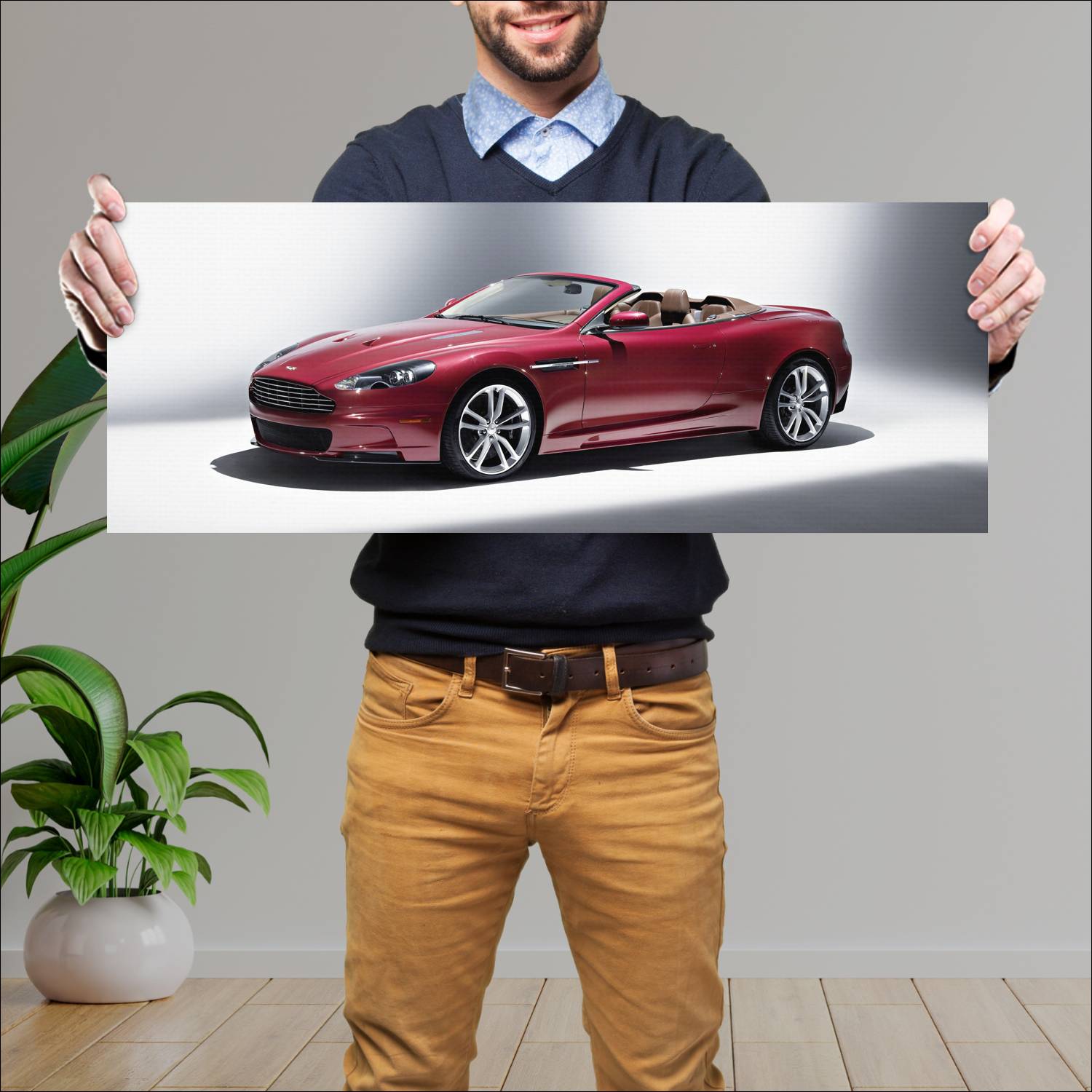 Cuadro grande 30x80cm 2009 aston martin dbs volant 305 Aston Martin