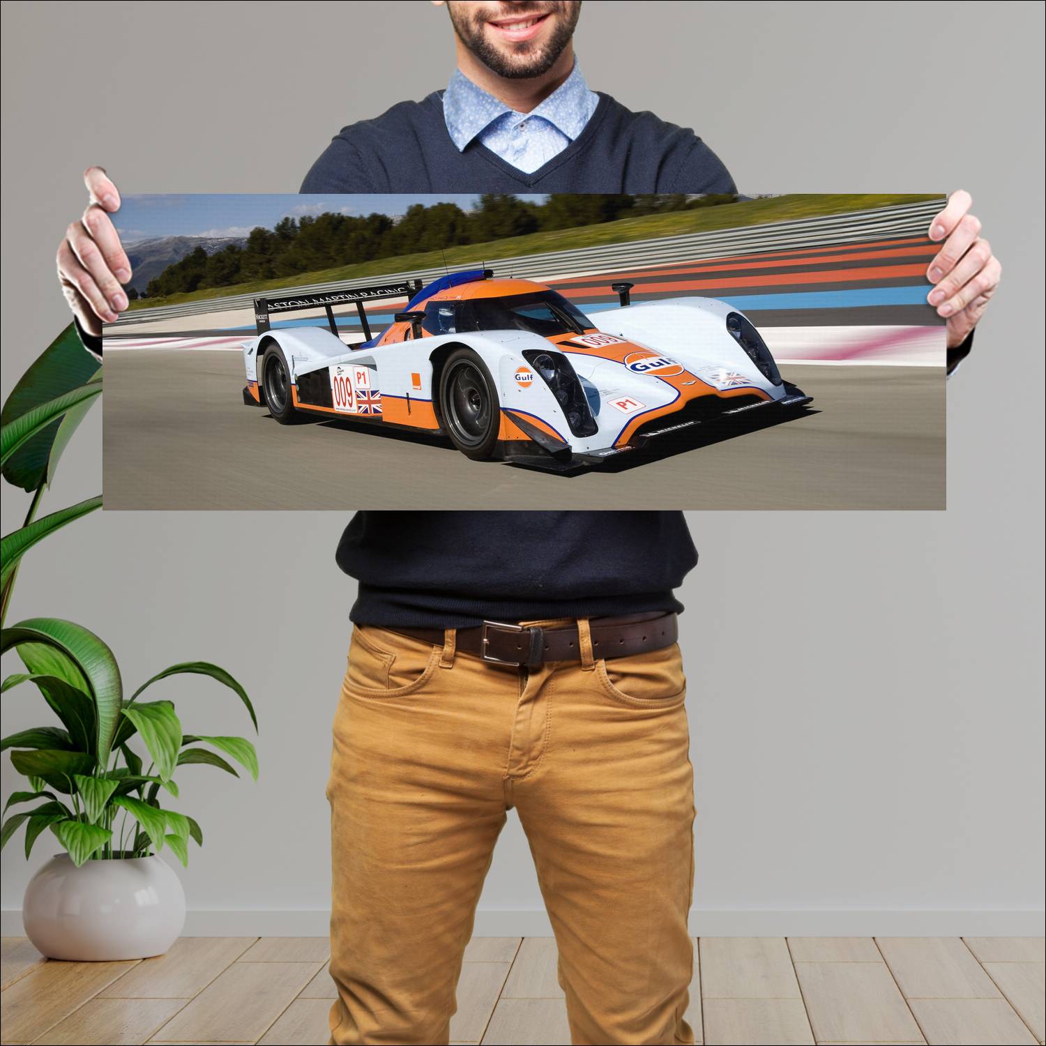 Cuadro grande 30x80cm 2009 aston martin lmp1 auto 308 Aston Martin