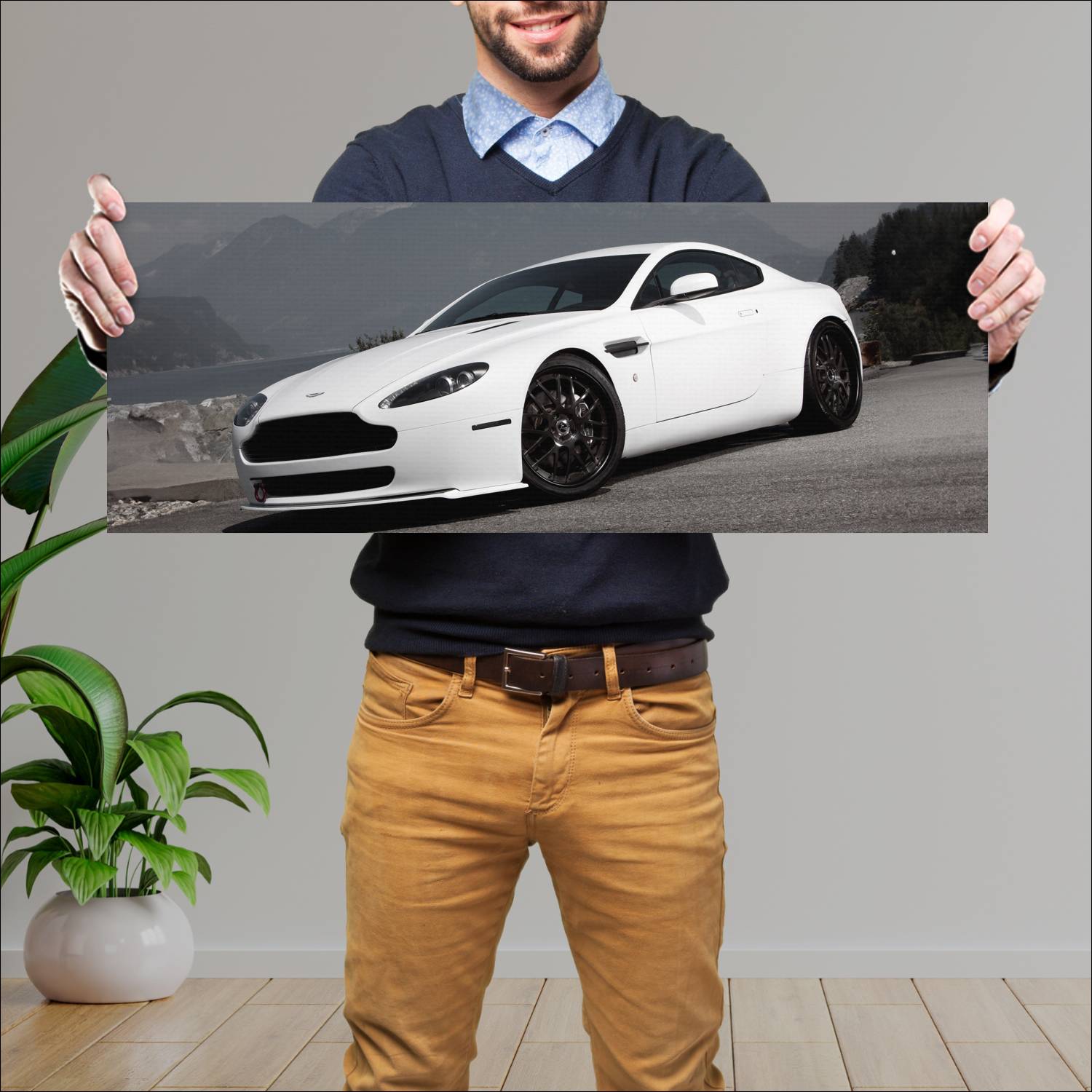 Cuadro grande 30x80cm 2009 aston martin v8 vantage 315 Aston Martin