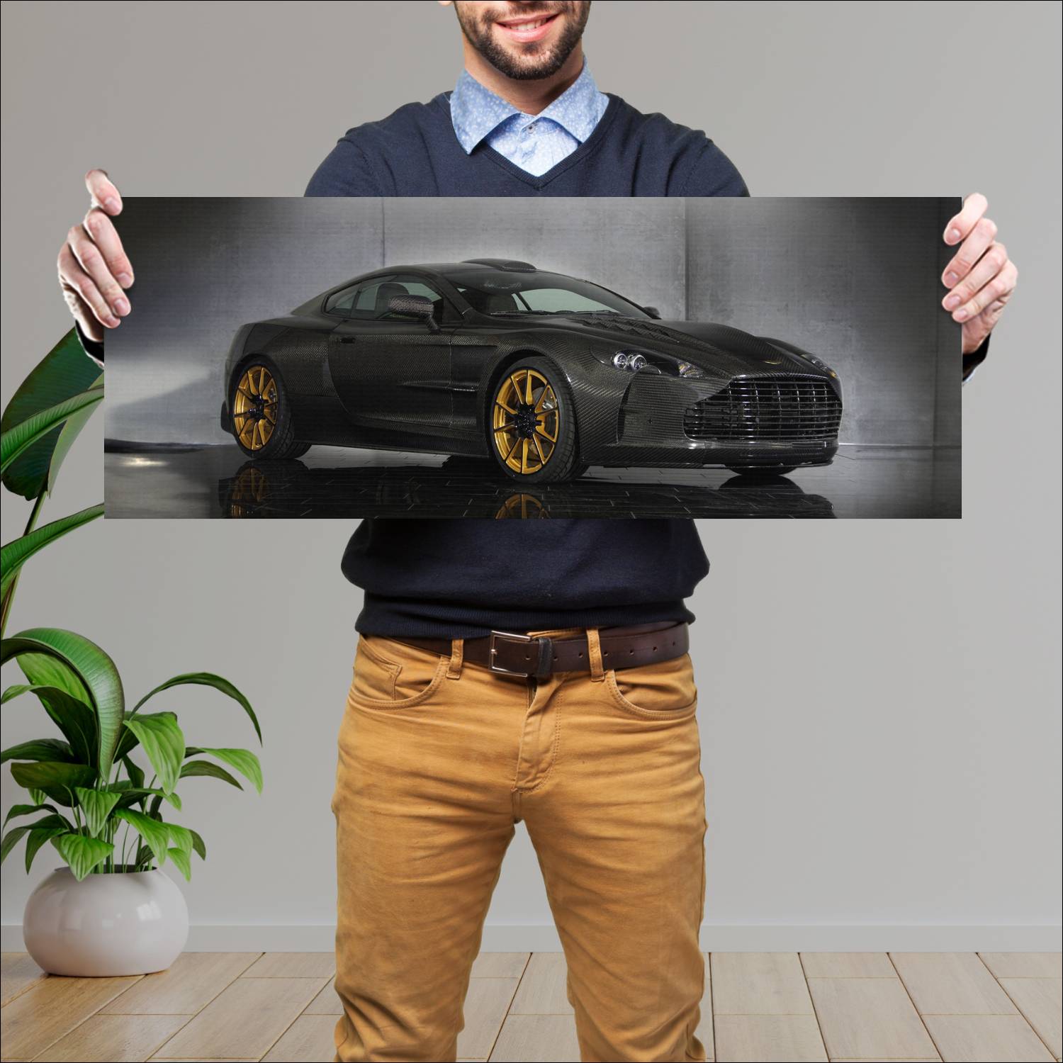 Cuadro grande 30x80cm 2009 mansory cyrus auto 322 Aston Martin