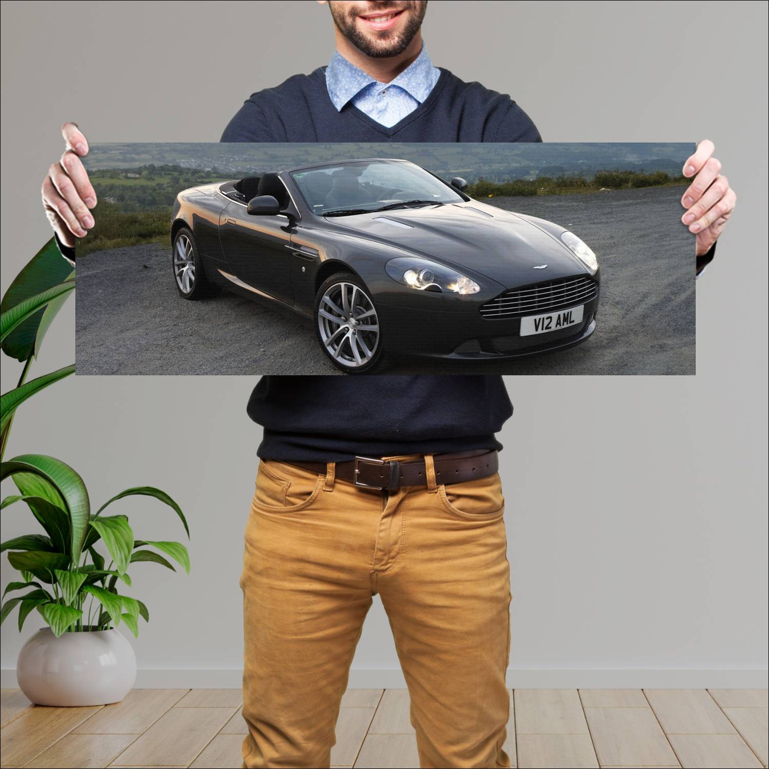 Cuadro grande 30x80cm 2010 aston martin db9 volant 329 Aston Martin
