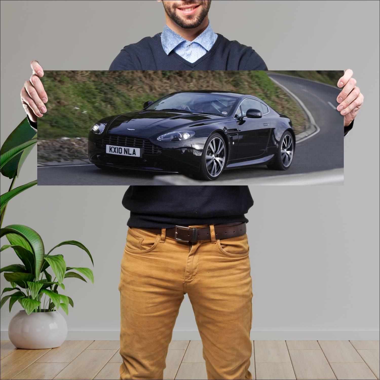 Cuadro grande 30x80cm 2010 aston martin v8 vantage 343 Aston Martin
