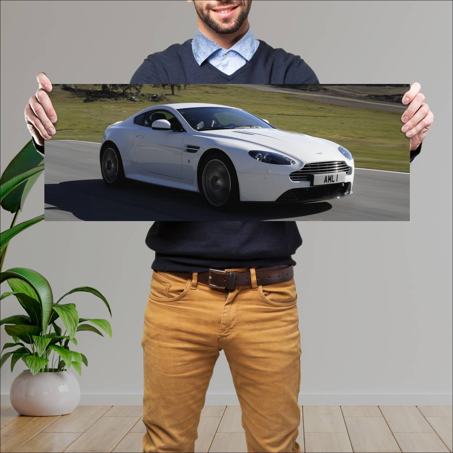 Cuadro grande 30x80cm 2011 aston martin v8 vantage 363 Aston Martin