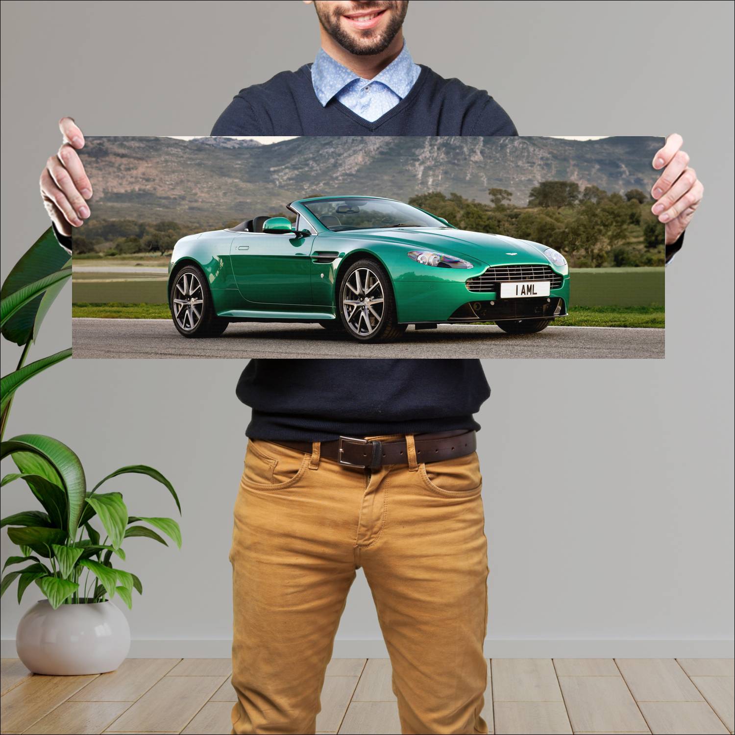 Cuadro grande 30x80cm 2011 aston martin v8 vantage 366 Aston Martin