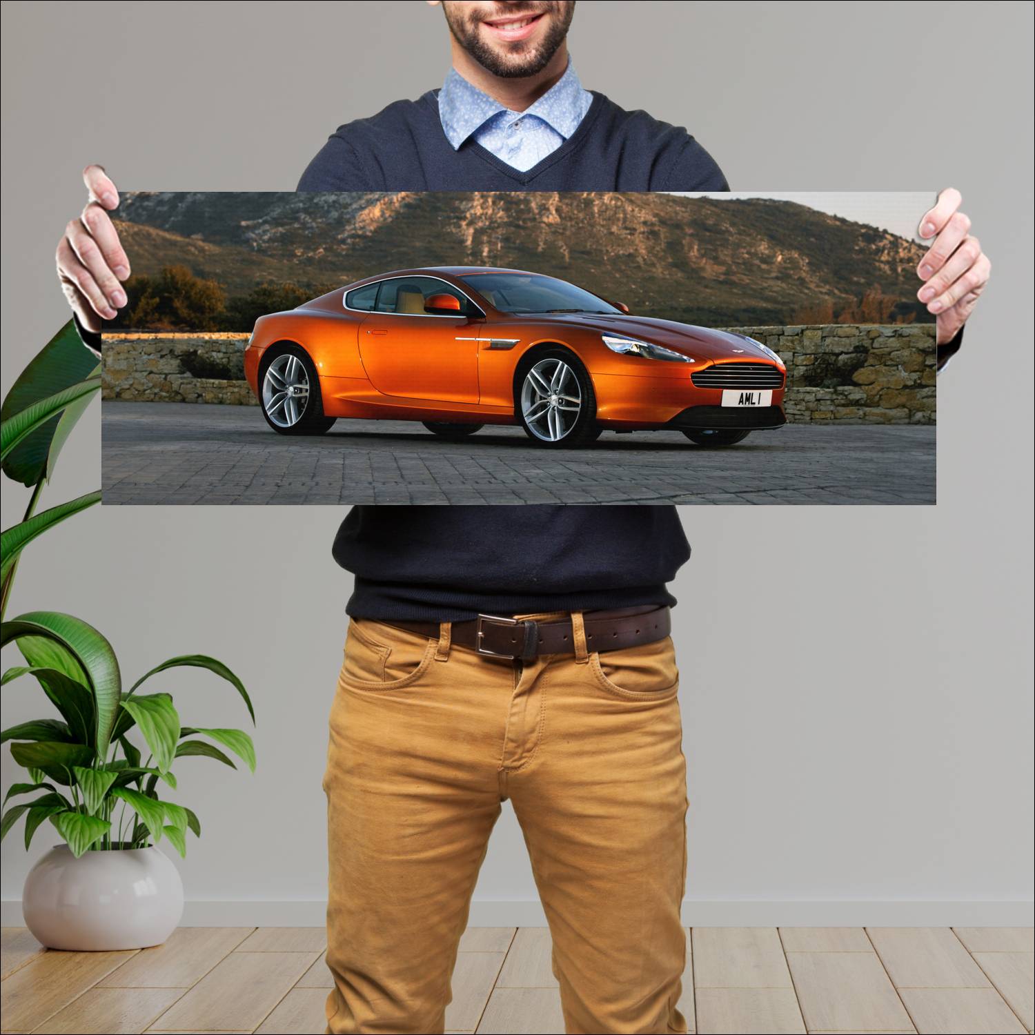 Cuadro grande 30x80cm 2011 aston martin virage uk 371 Aston Martin