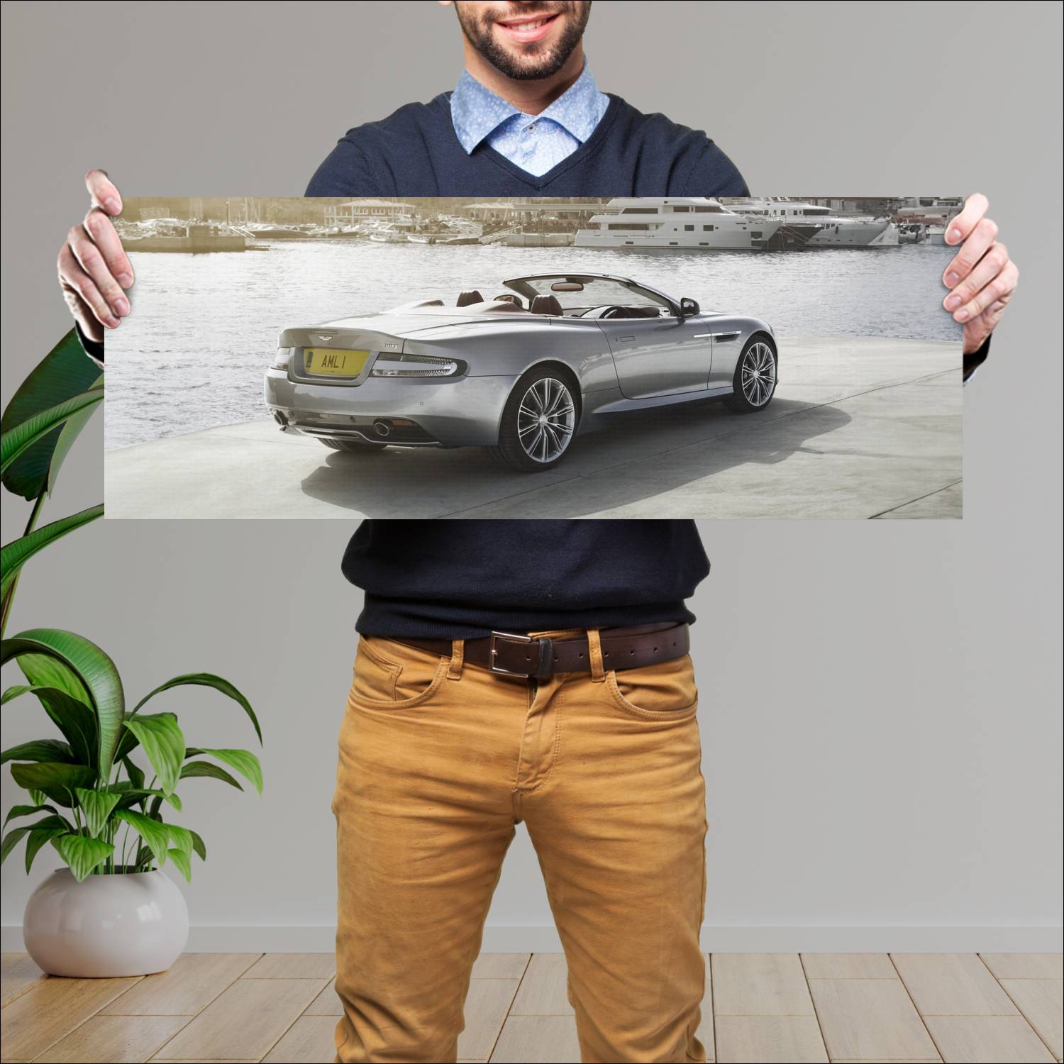 Cuadro grande 30x80cm 2012 aston martin db9 volant 381 Aston Martin