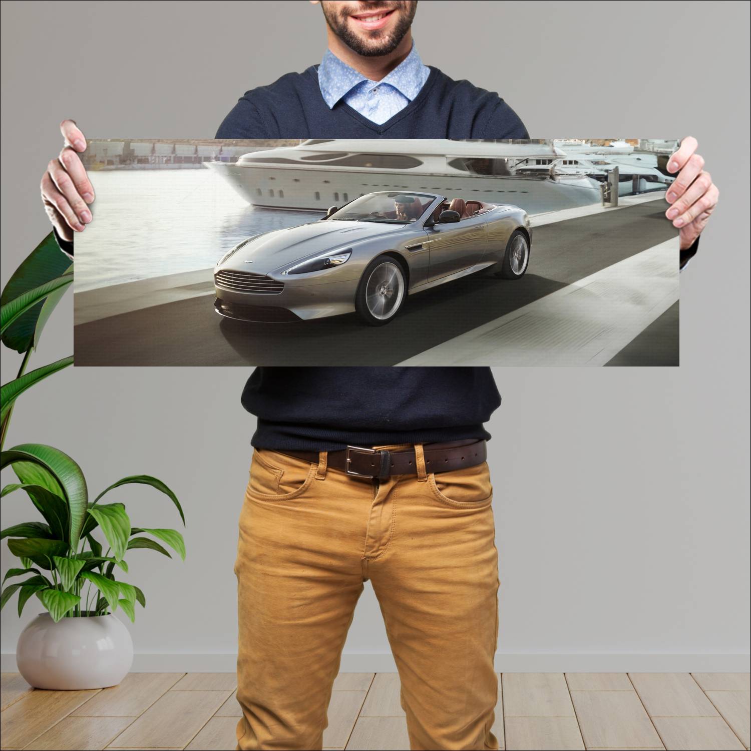 Cuadro grande 30x80cm 2012 aston martin db9 volant 382 Aston Martin