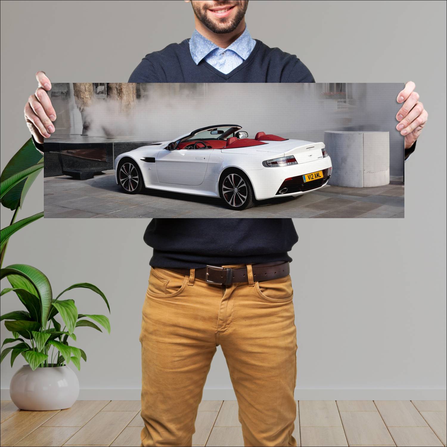 Cuadro grande 30x80cm 2012 aston martin v12 vantag 387 Aston Martin