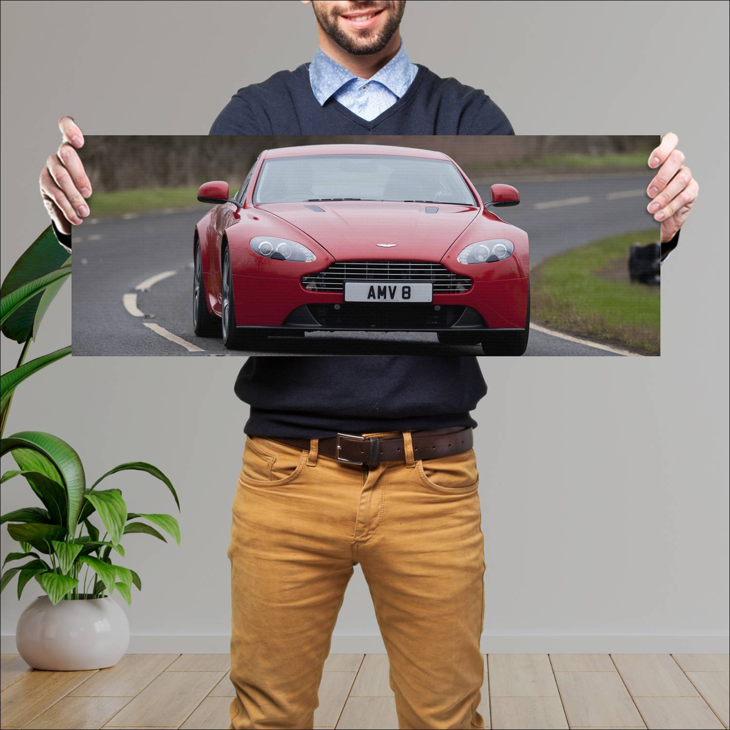 Cuadro grande 30x80cm 2012 aston martin v8 vantage 394 Aston Martin