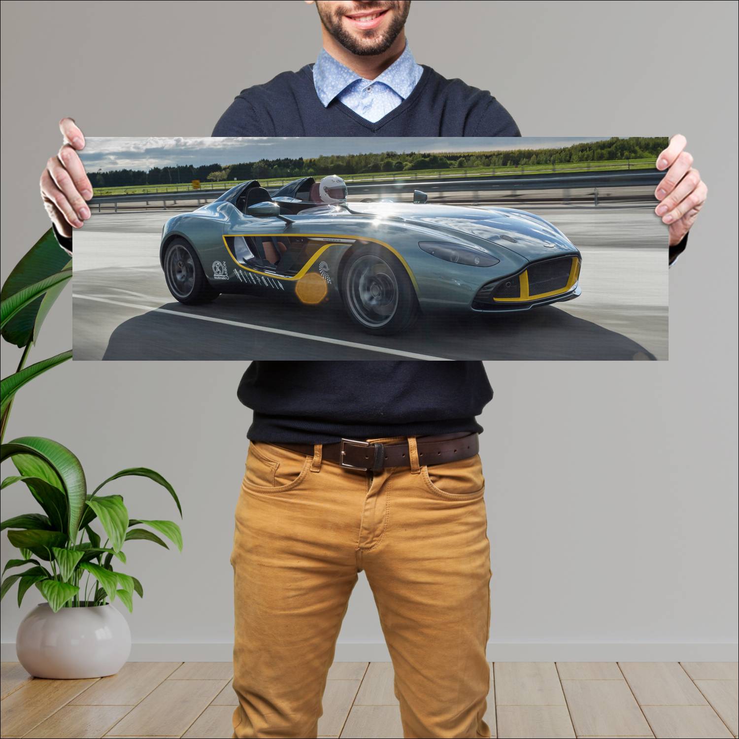 Cuadro grande 30x80cm 2013 aston martin cc100 spee 415 Aston Martin