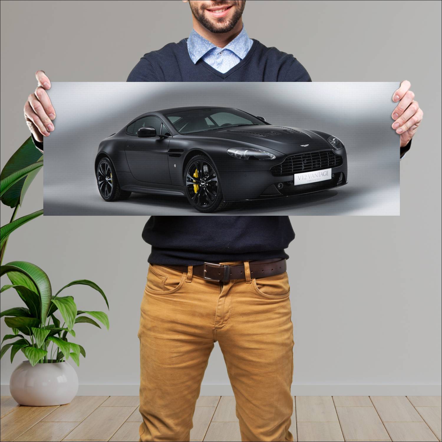 Cuadro grande 30x80cm 2013 aston martin v12 vantag 433 Aston Martin