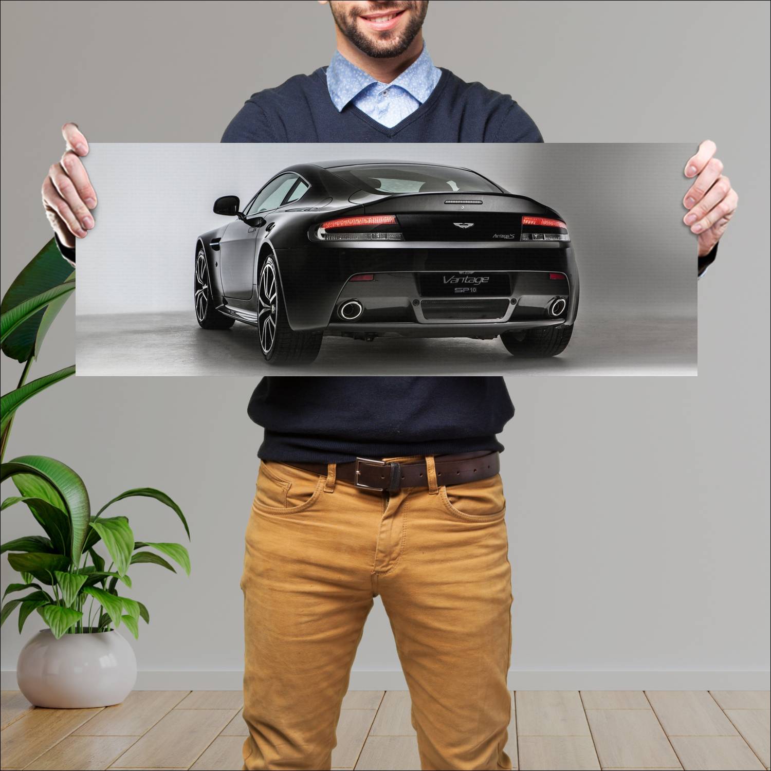 Cuadro grande 30x80cm 2013 aston martin v8 vantage 439 Aston Martin