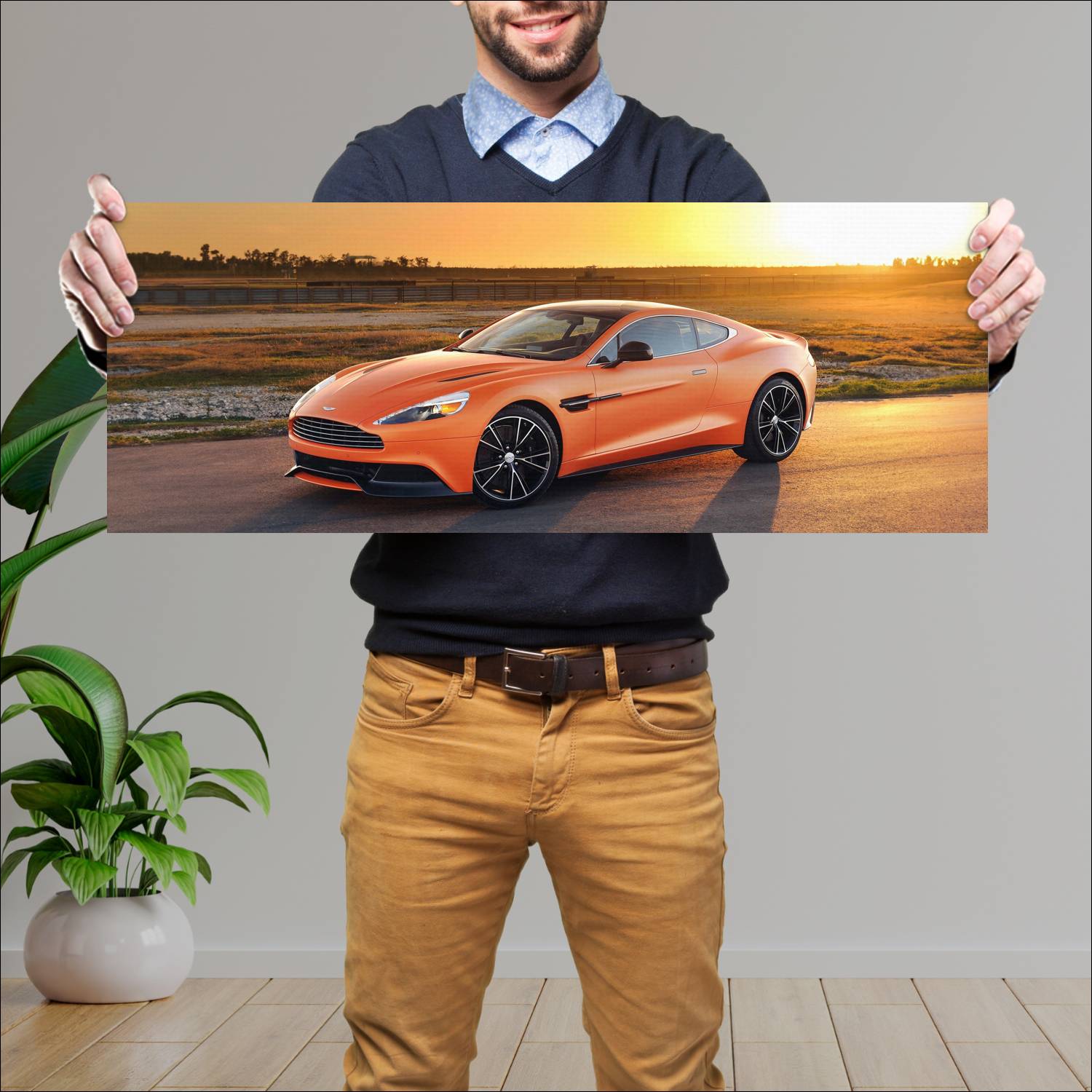 Cuadro grande 30x80cm 2013 aston martin vanquish u 445 Aston Martin