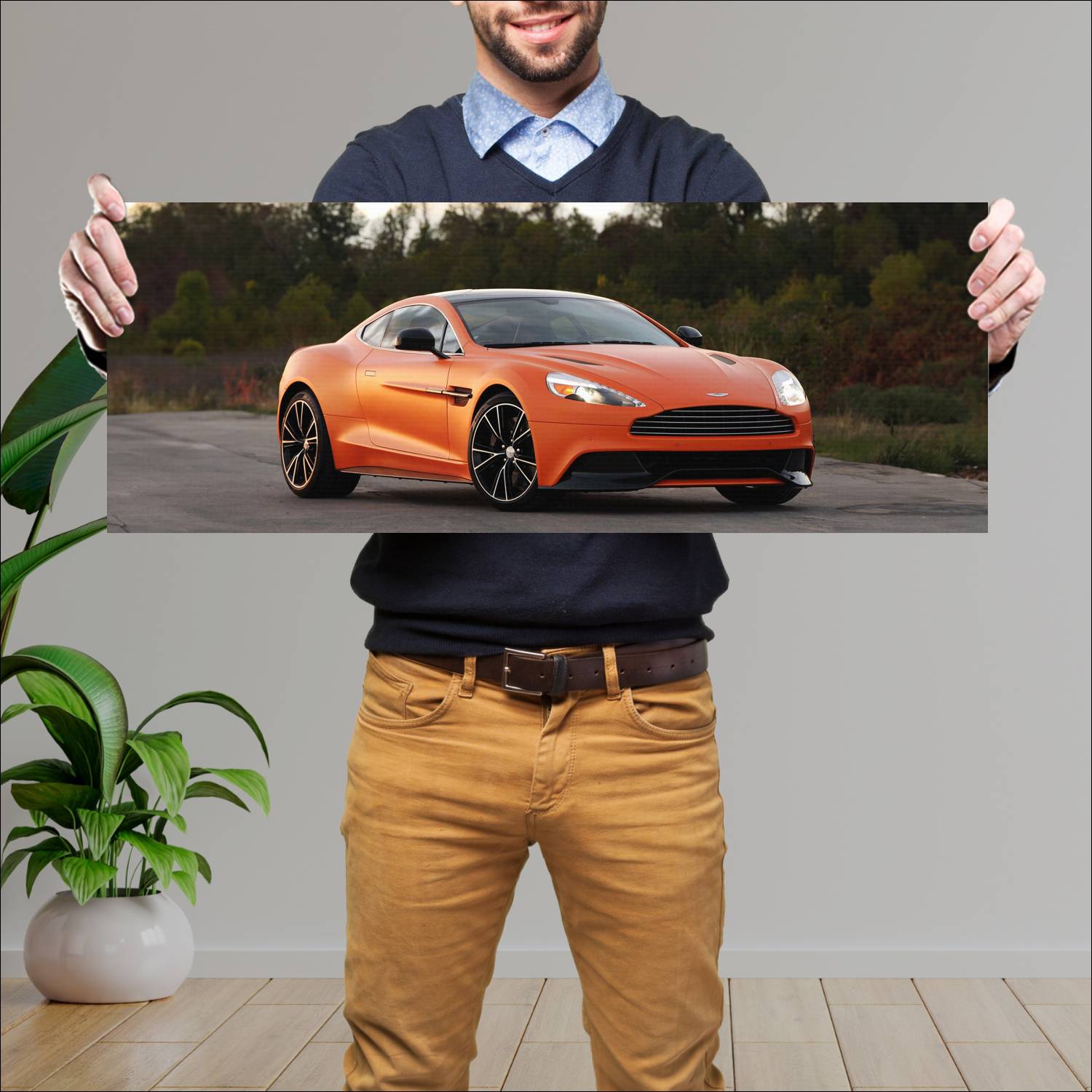 Cuadro grande 30x80cm 2013 aston martin vanquish u 447 Aston Martin
