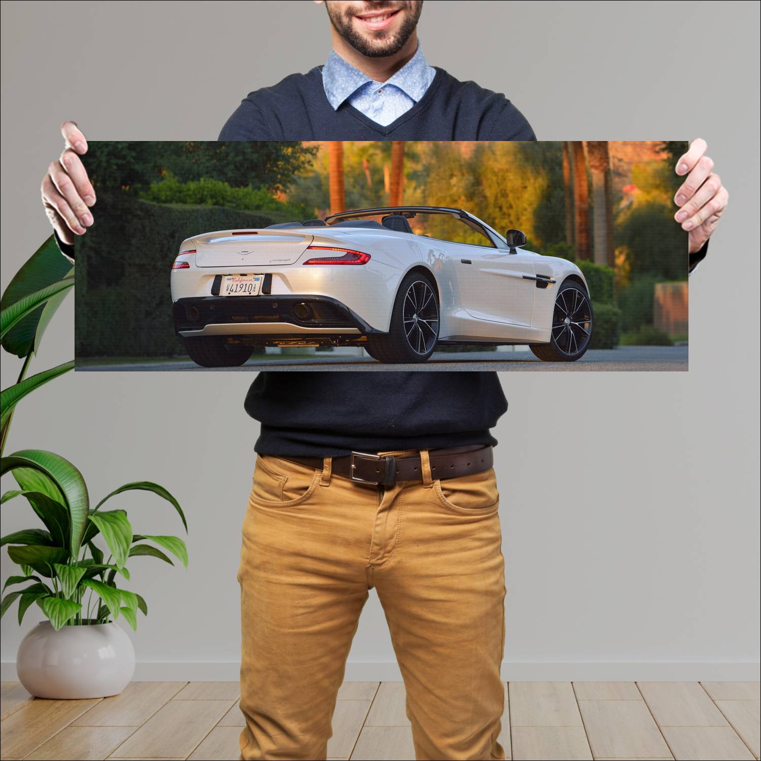 Cuadro grande 30x80cm 2013 aston martin vanquish v 453 Aston Martin
