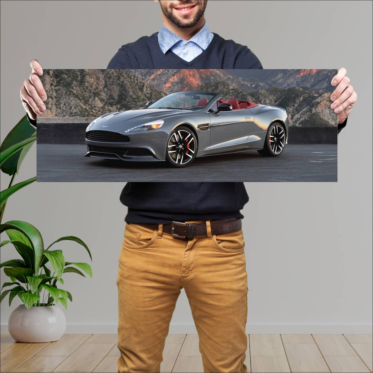 Cuadro grande 30x80cm 2013 aston martin vanquish v 455 Aston Martin