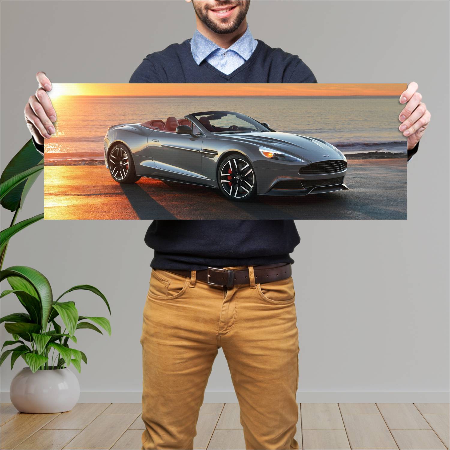 Cuadro grande 30x80cm 2013 aston martin vanquish v 457 Aston Martin